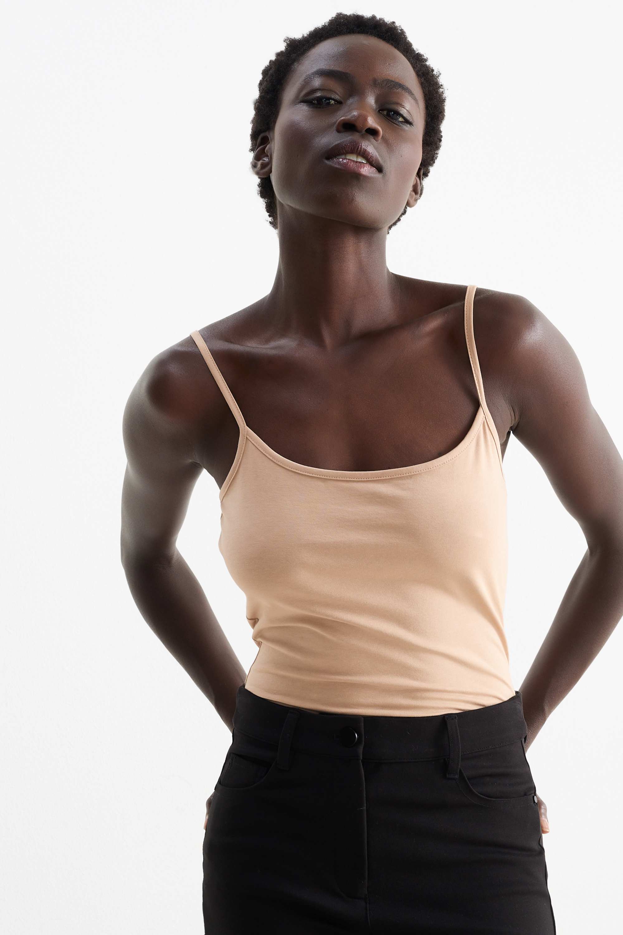 Multipack of 2 - top black / beige