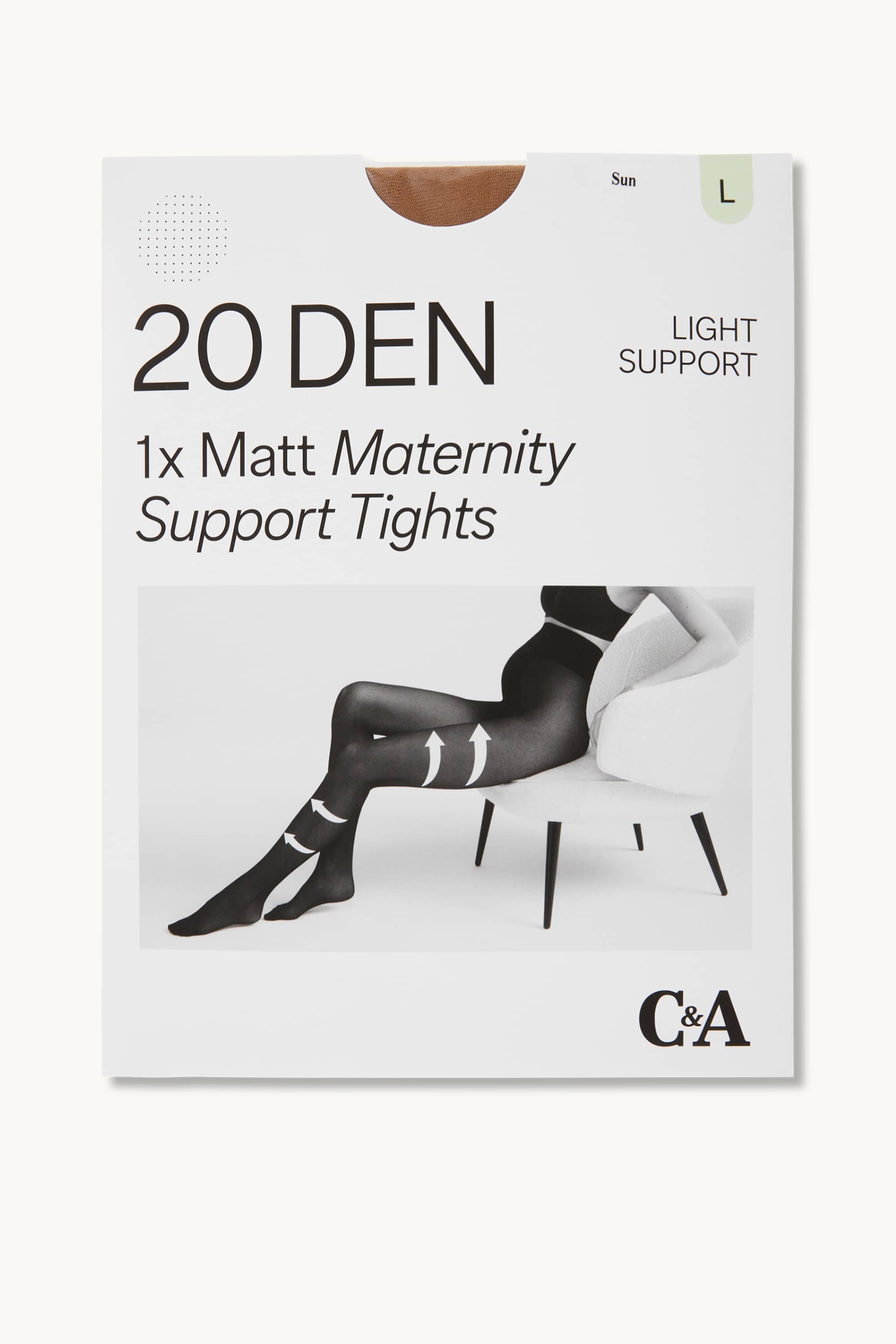 Maternity tights - 20 denier beige