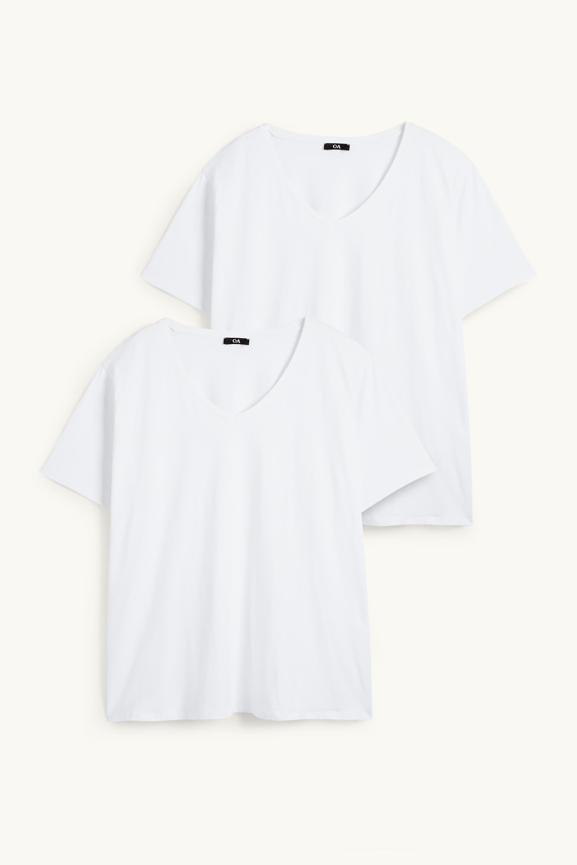 Multipack of 2 - V-neck T-shirt - LYCRA® white