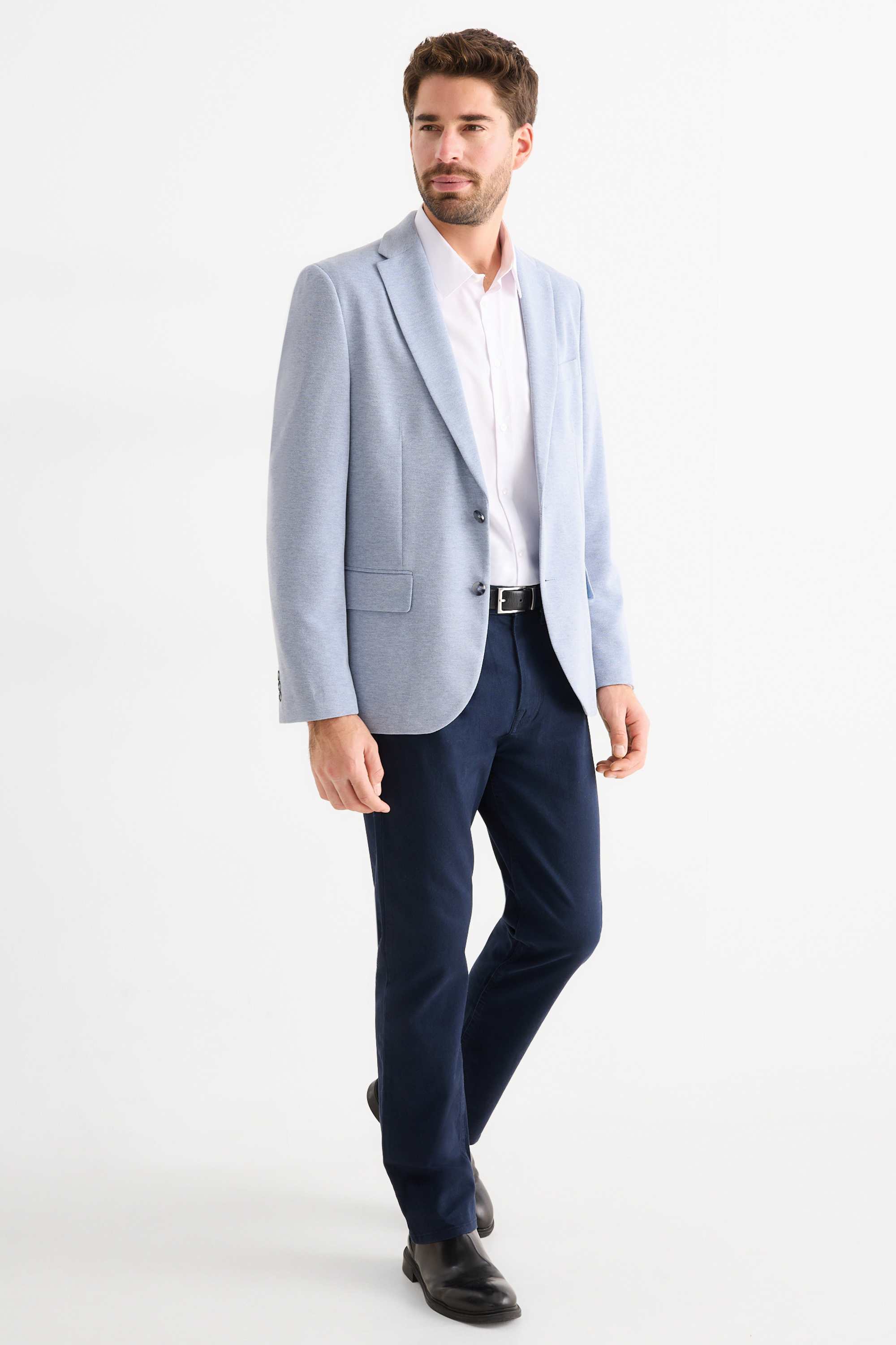 Tailored jacket - slim fit - Flex light blue (7)