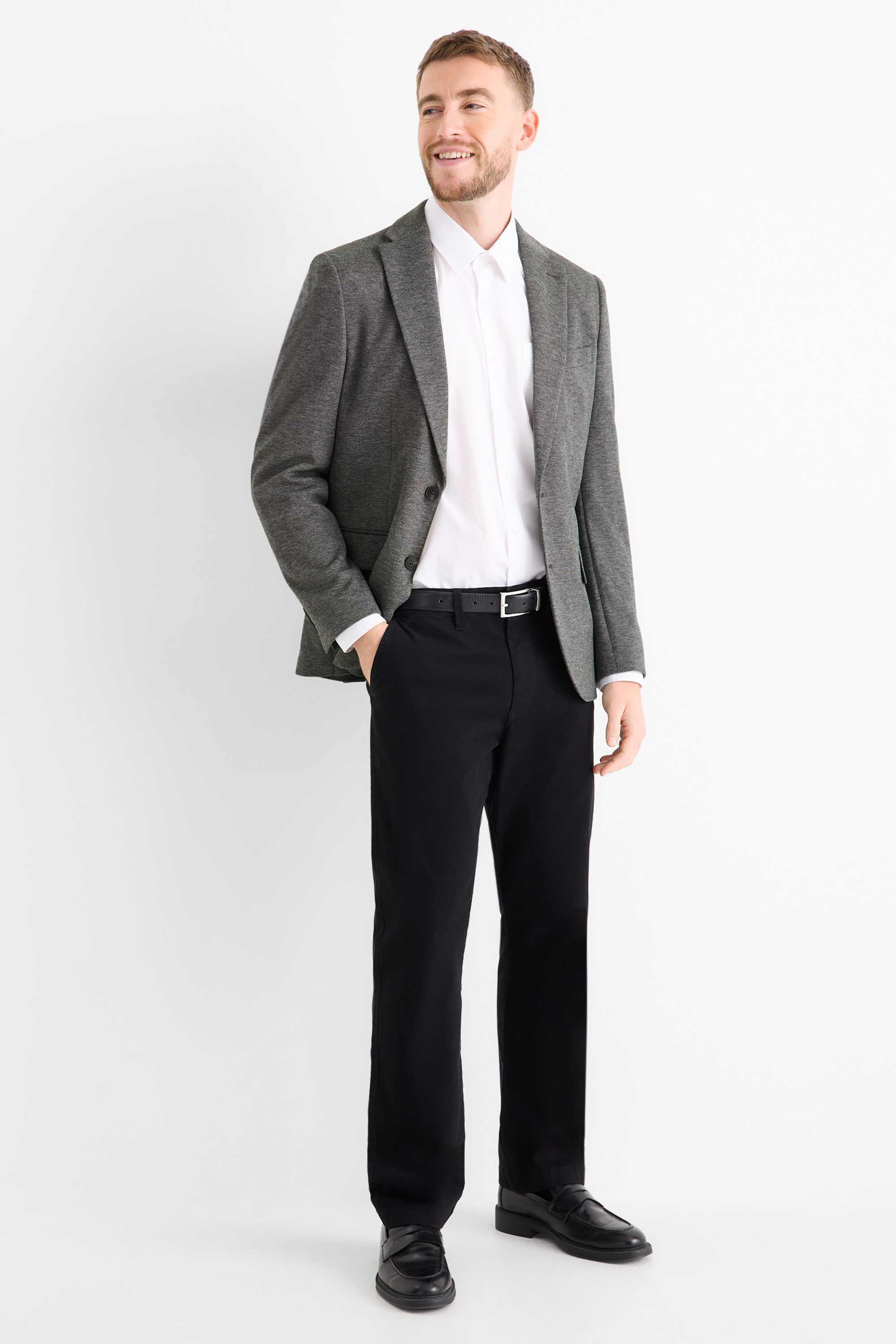 Tailored jacket - slim fit - Flex dark gray