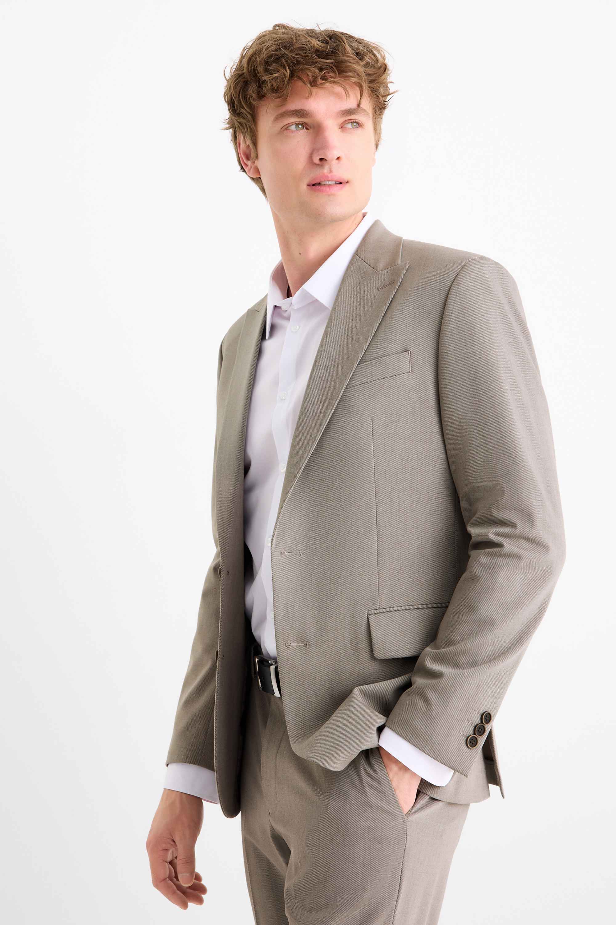 Mix & match tailored jacket - slim fit - Flex beige