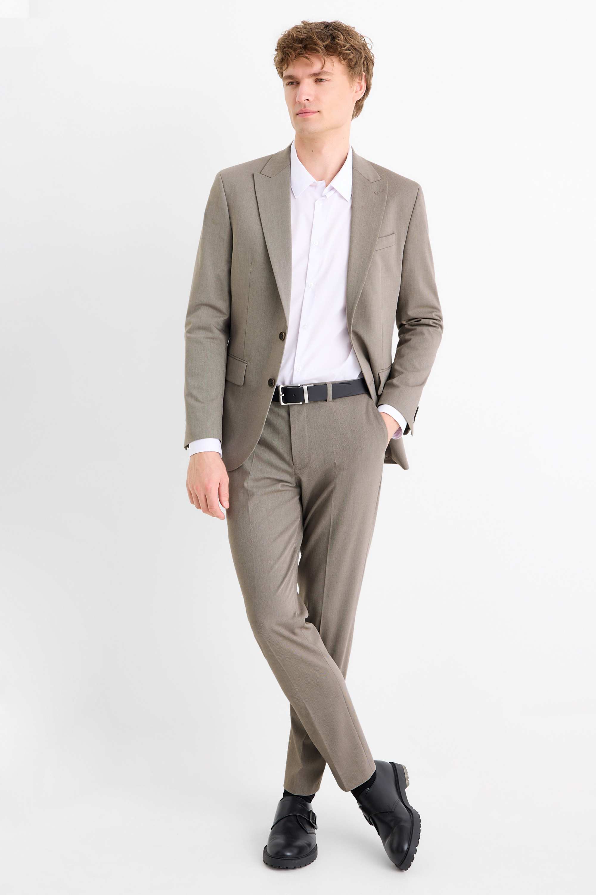 Mix & match tailored jacket - slim fit - Flex beige