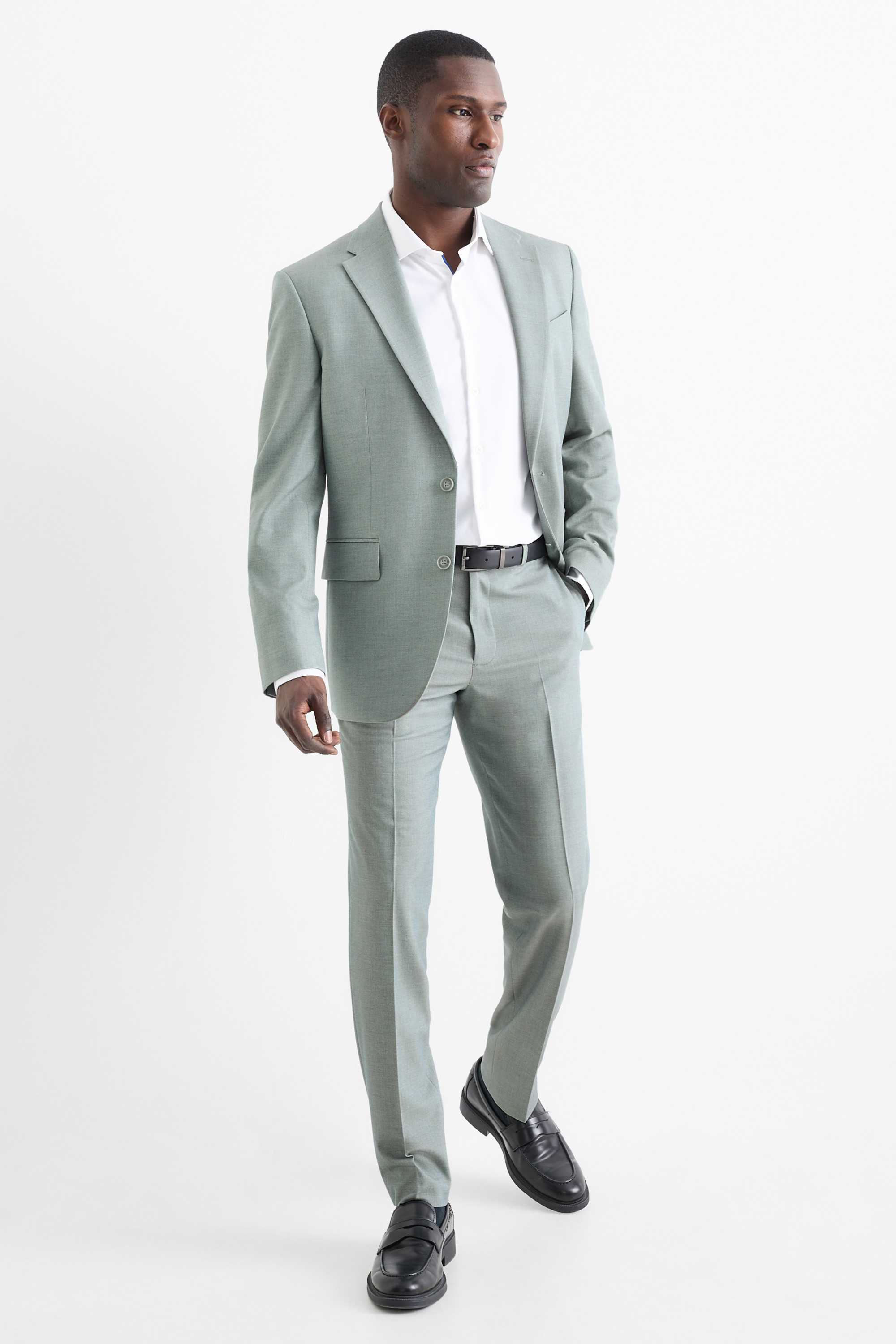 Mix & match tailored jacket - regular fit - Flex light green