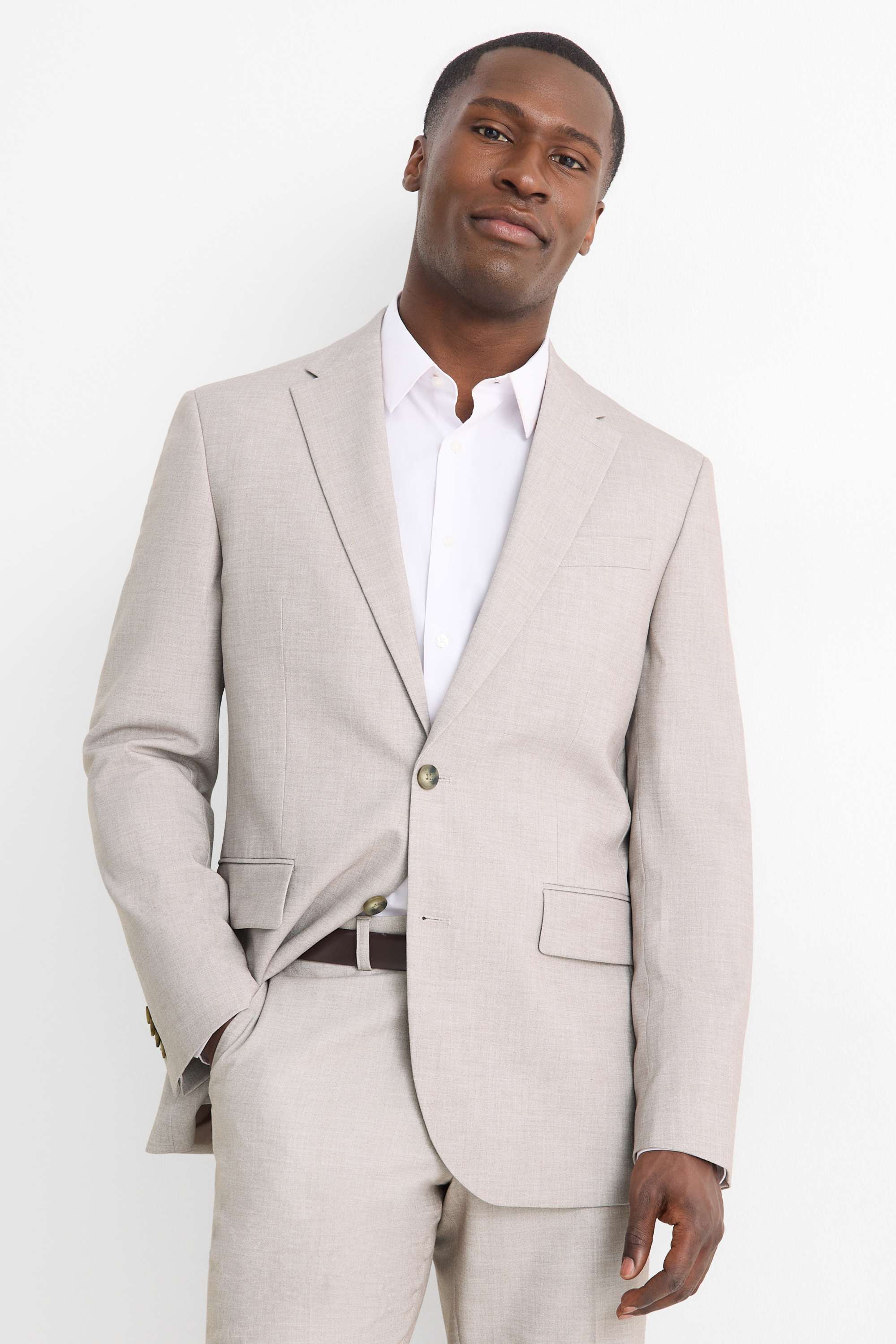 Mix & match tailored jacket - regular fit - Flex gray