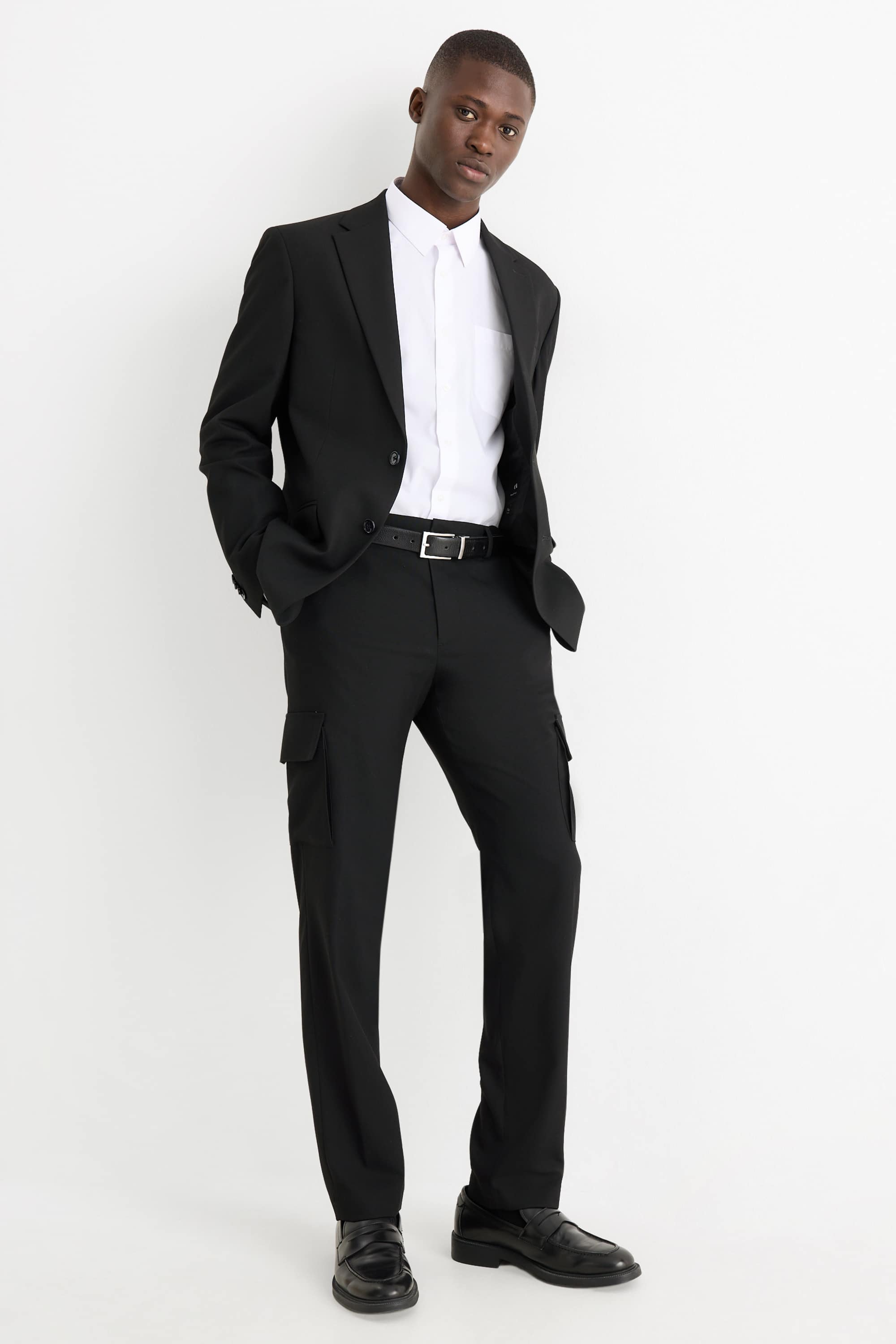 Mix & match suit trousers - regular fit - Flex black