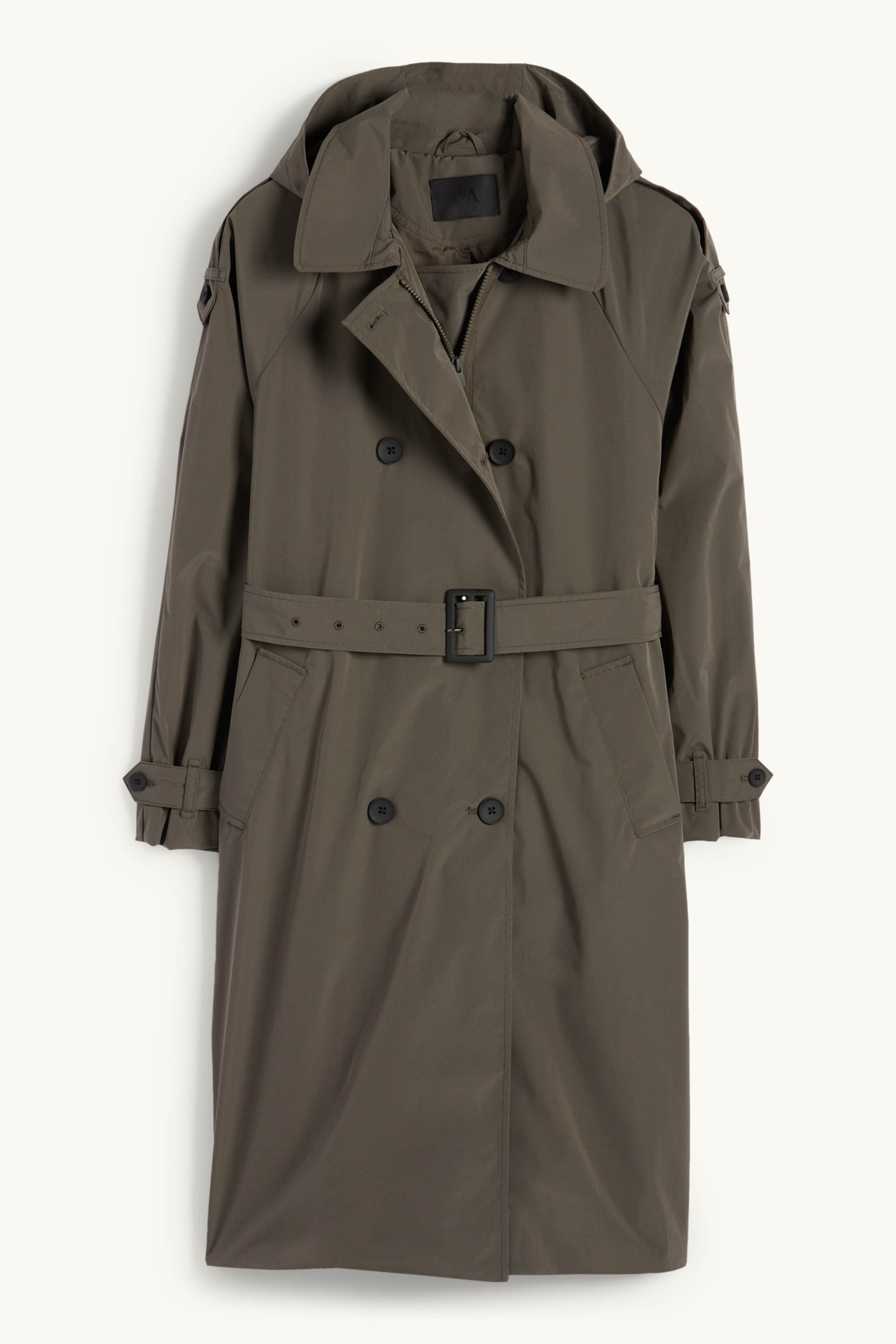 Technical trench coat dark gray