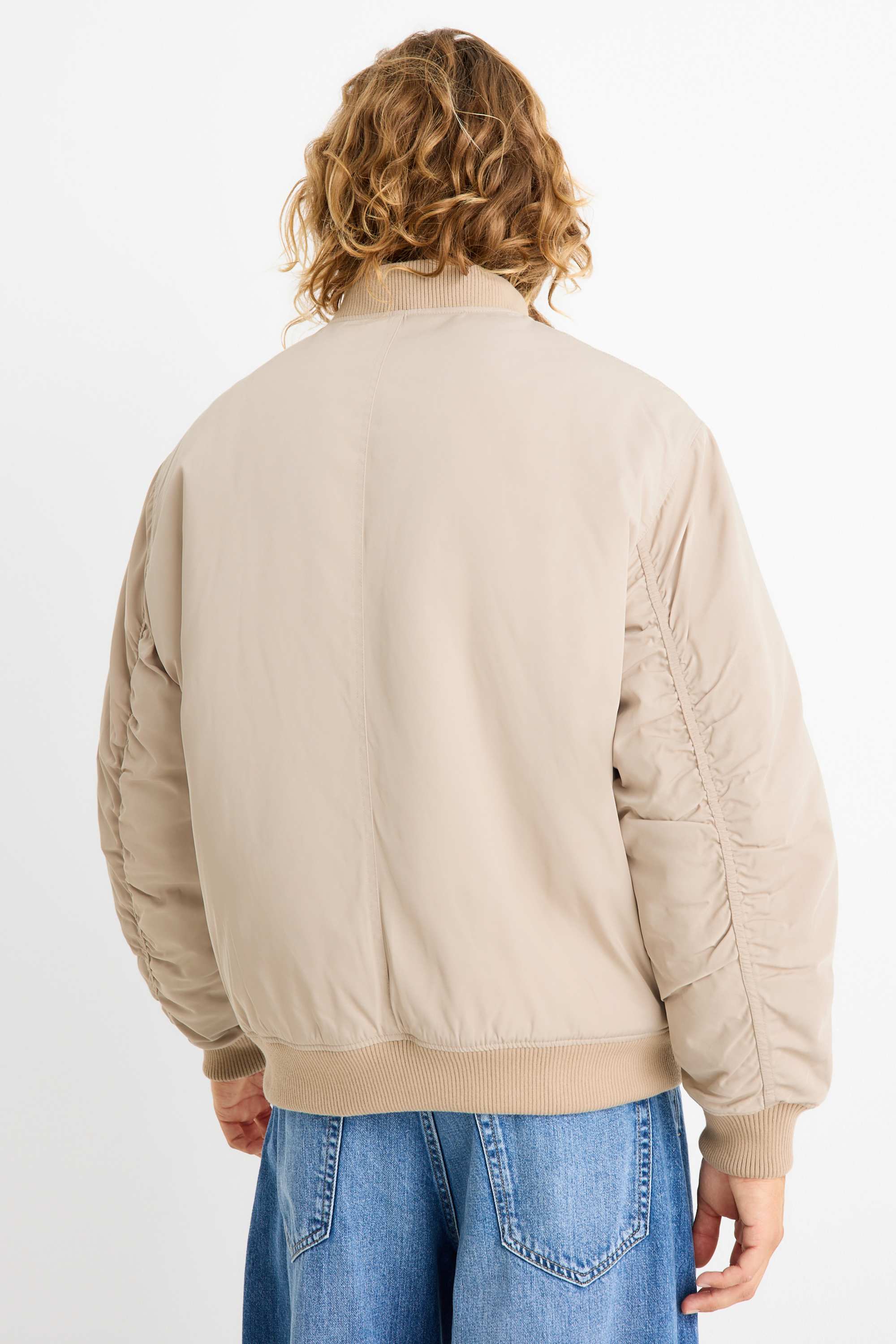 Bomber jacket - lined beige