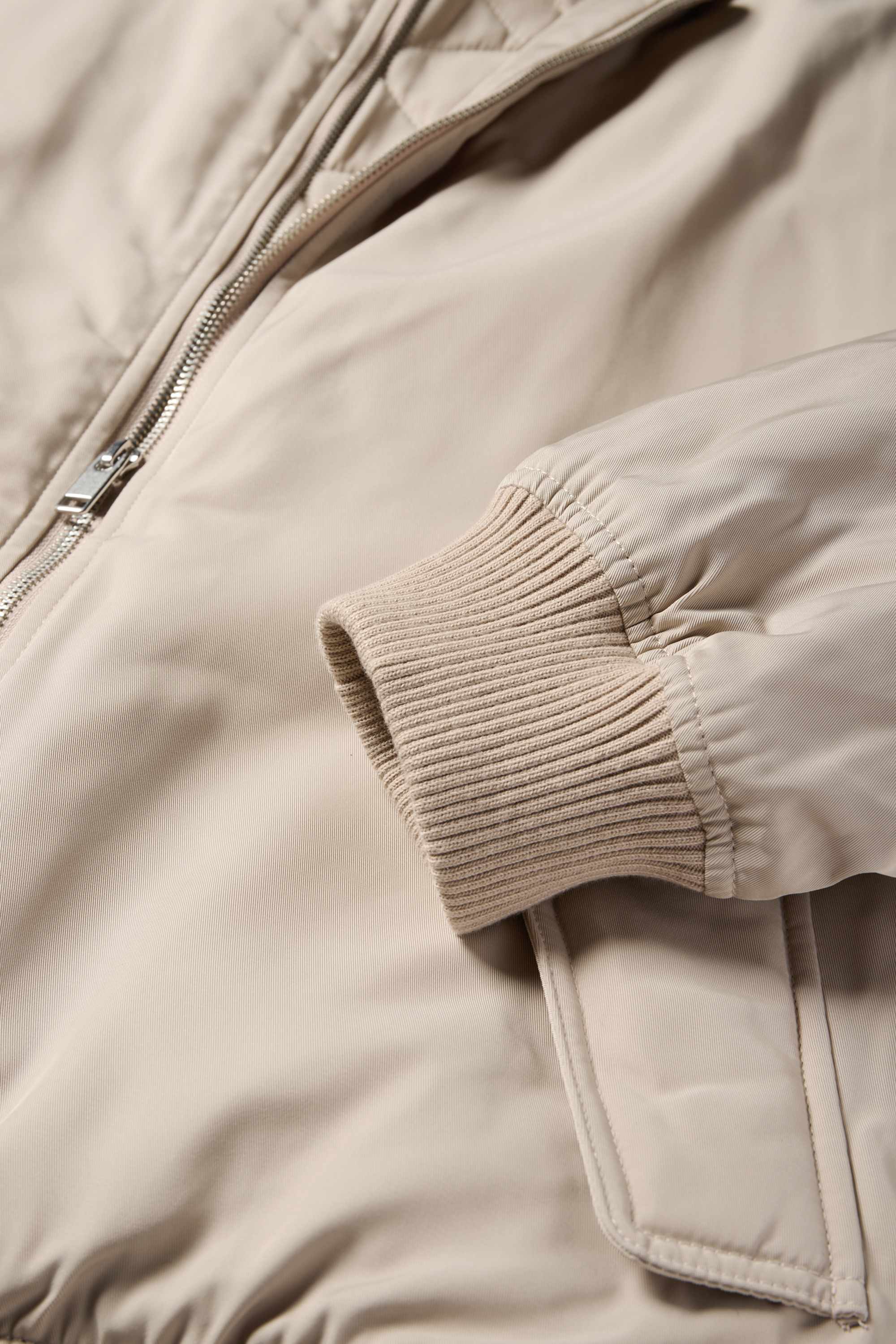 Bomber jacket - lined beige