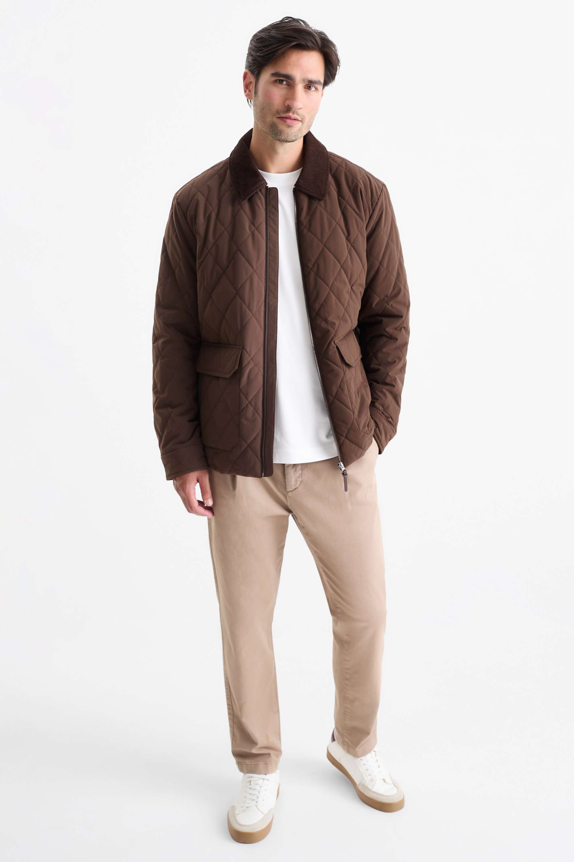 Quilted jacket dark brown (3)