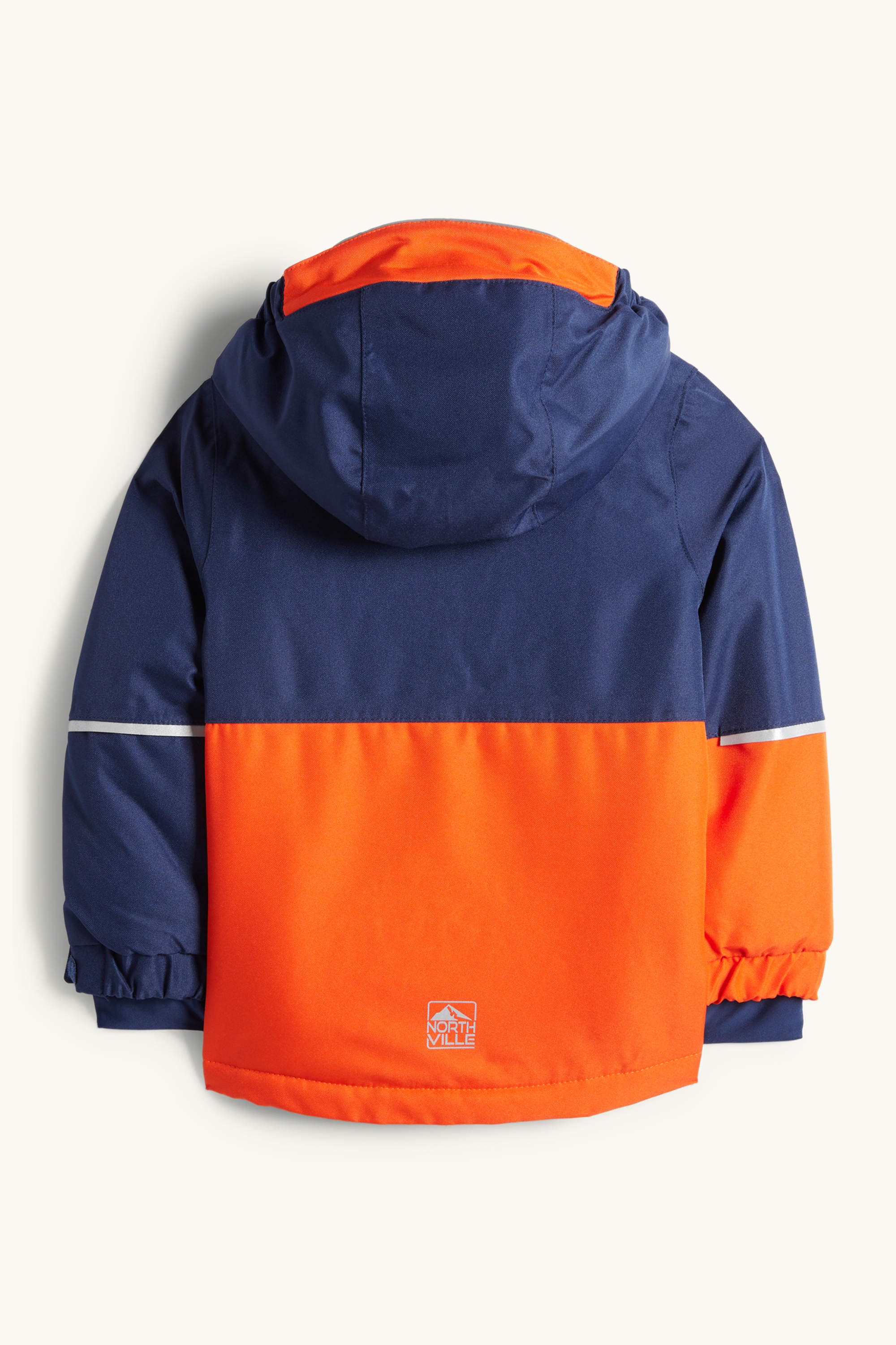 Ski jacket with hood - waterproof orange
