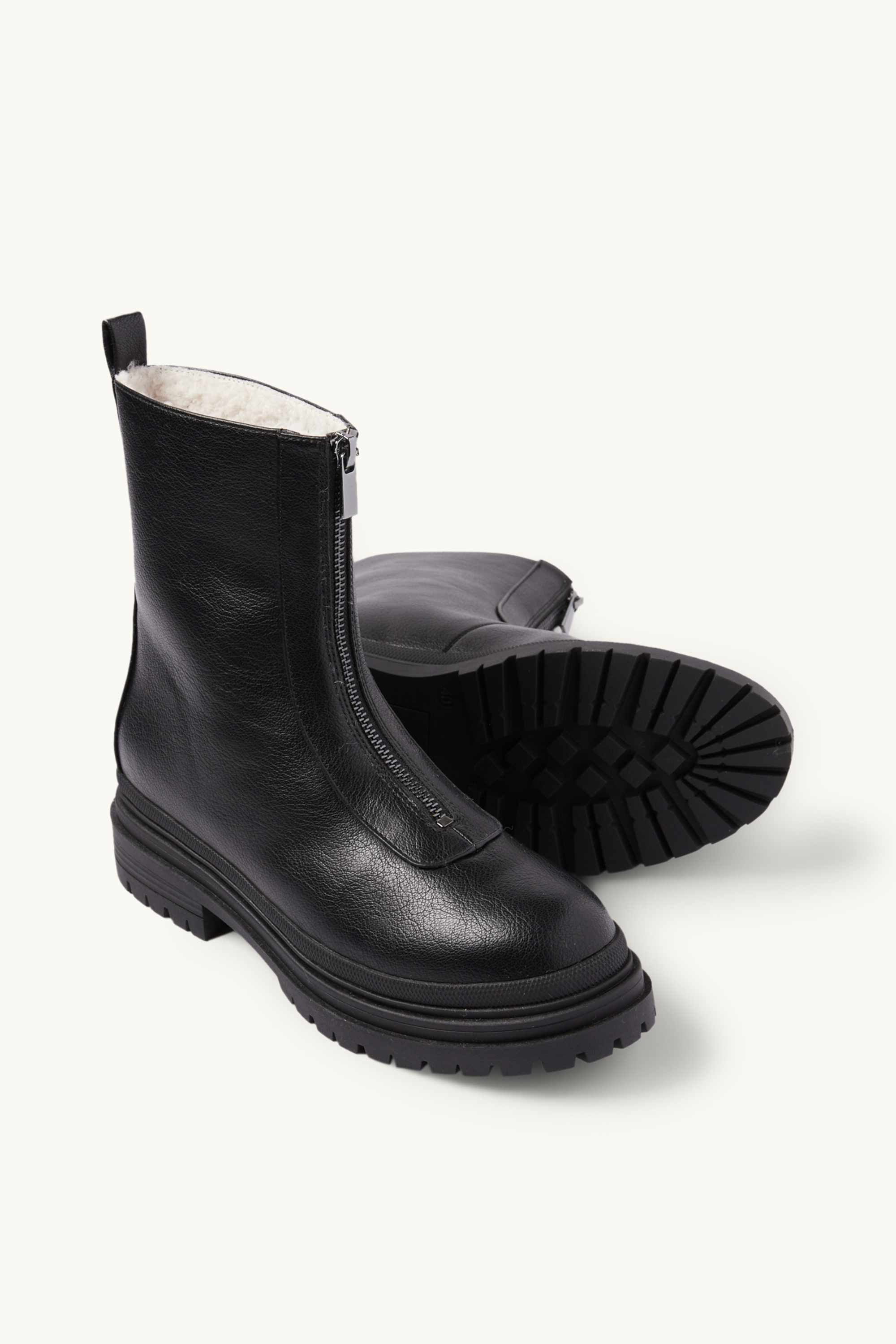 Ankle boots - faux leather black