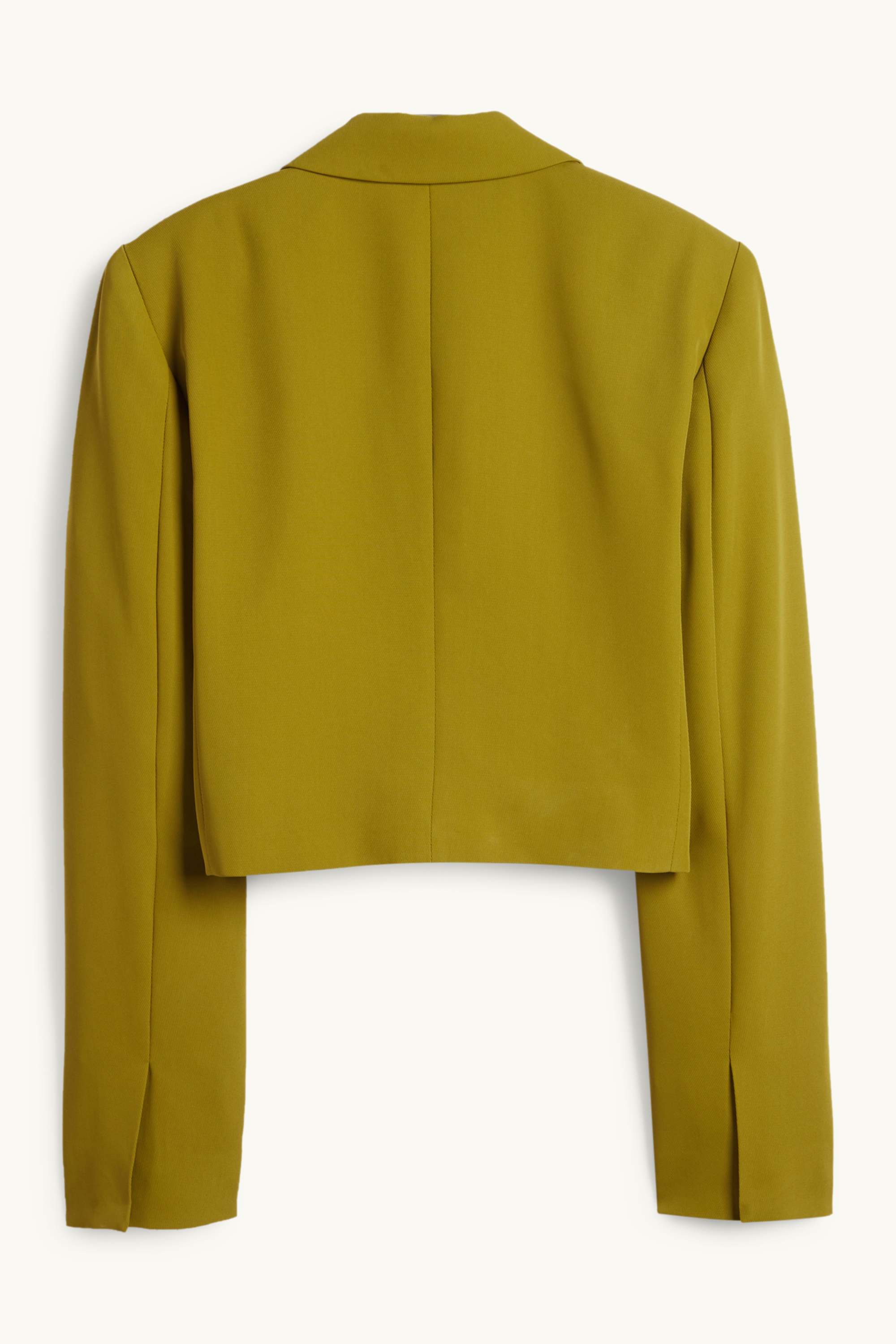 Cropped blazer- regular fit green