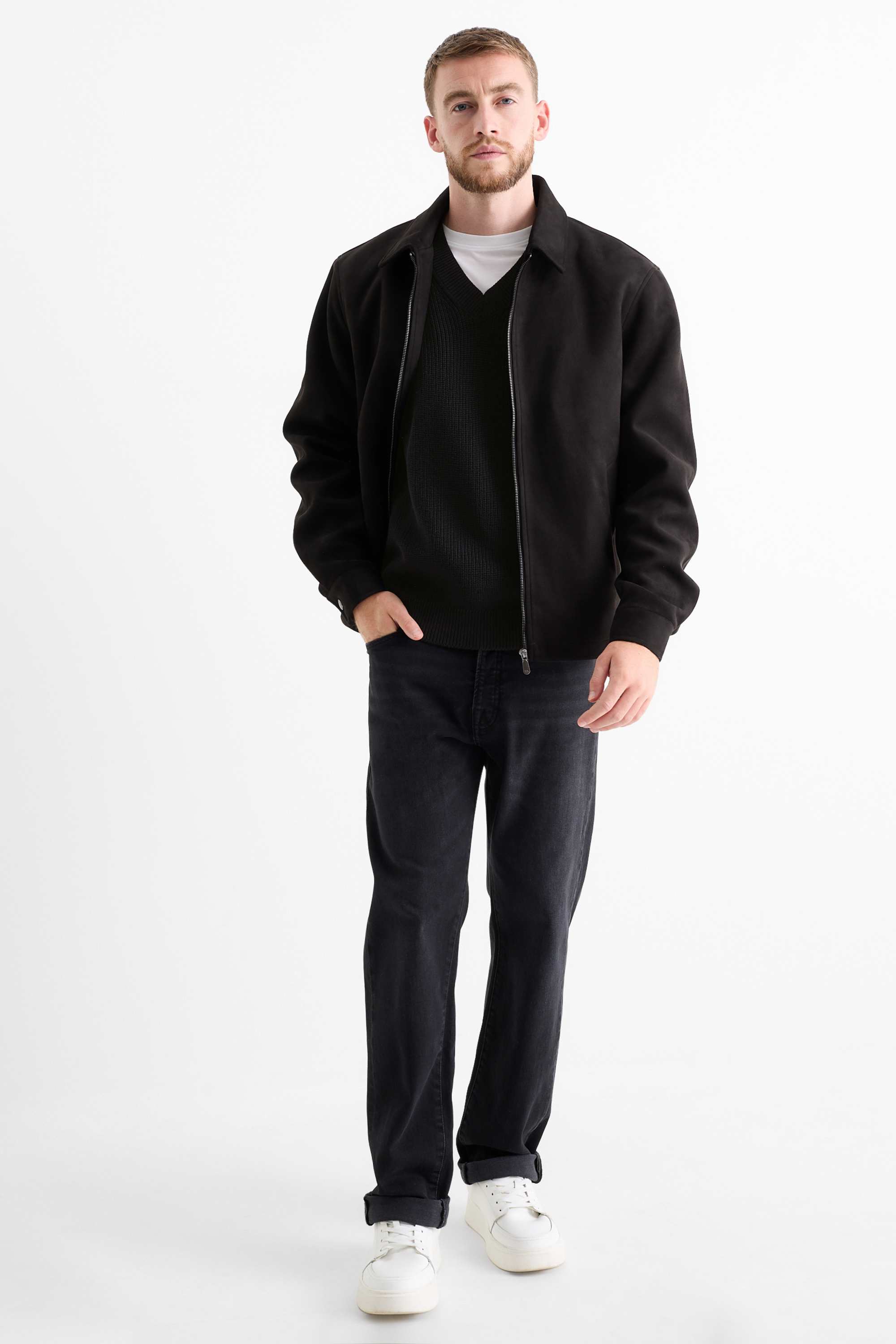 Slipover - ribbed black