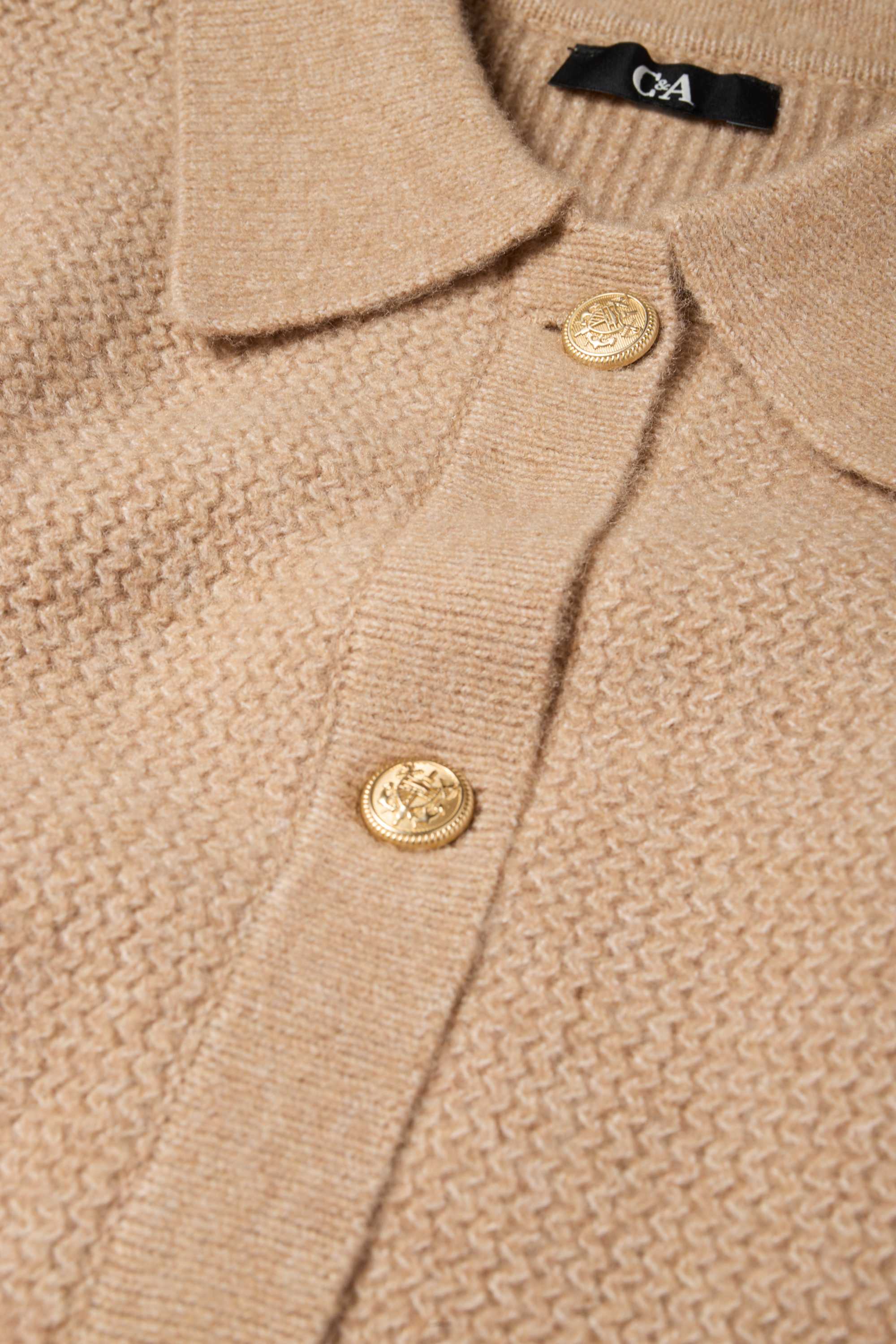 Cardigan - textured beige