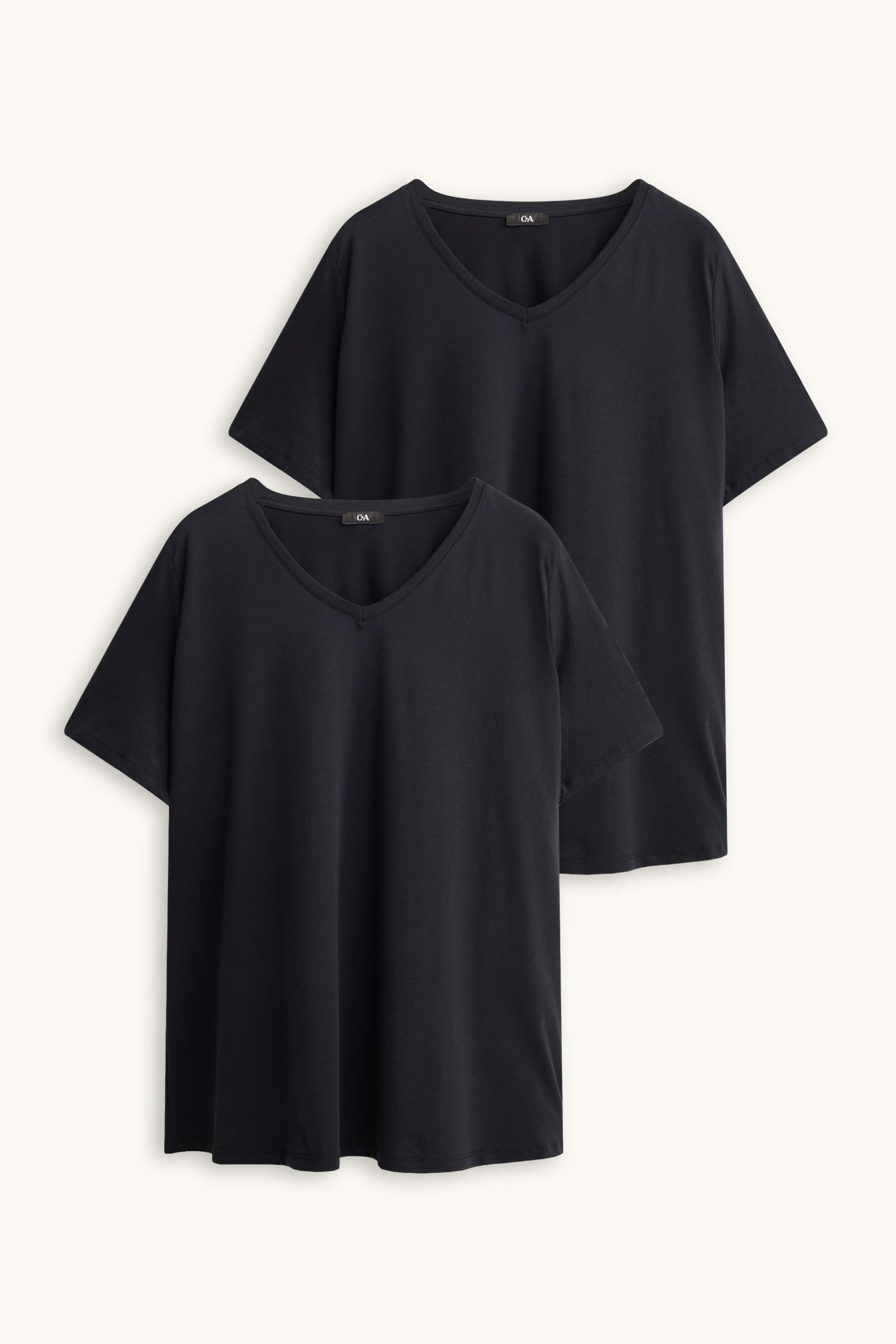 Multipack of 2 - V-neck T-shirt - LYCRA® black