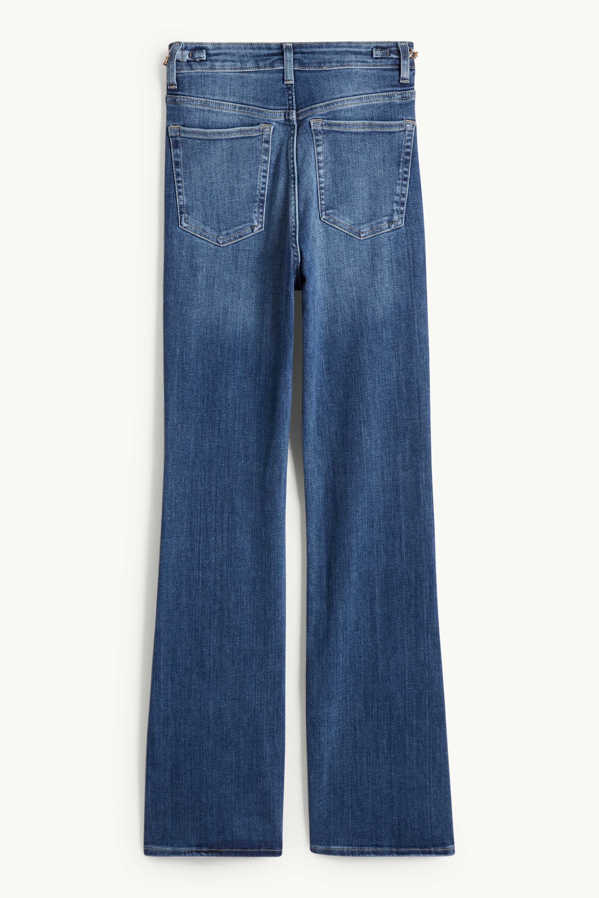 Flared jeans - high waist - LYCRA® blue denim