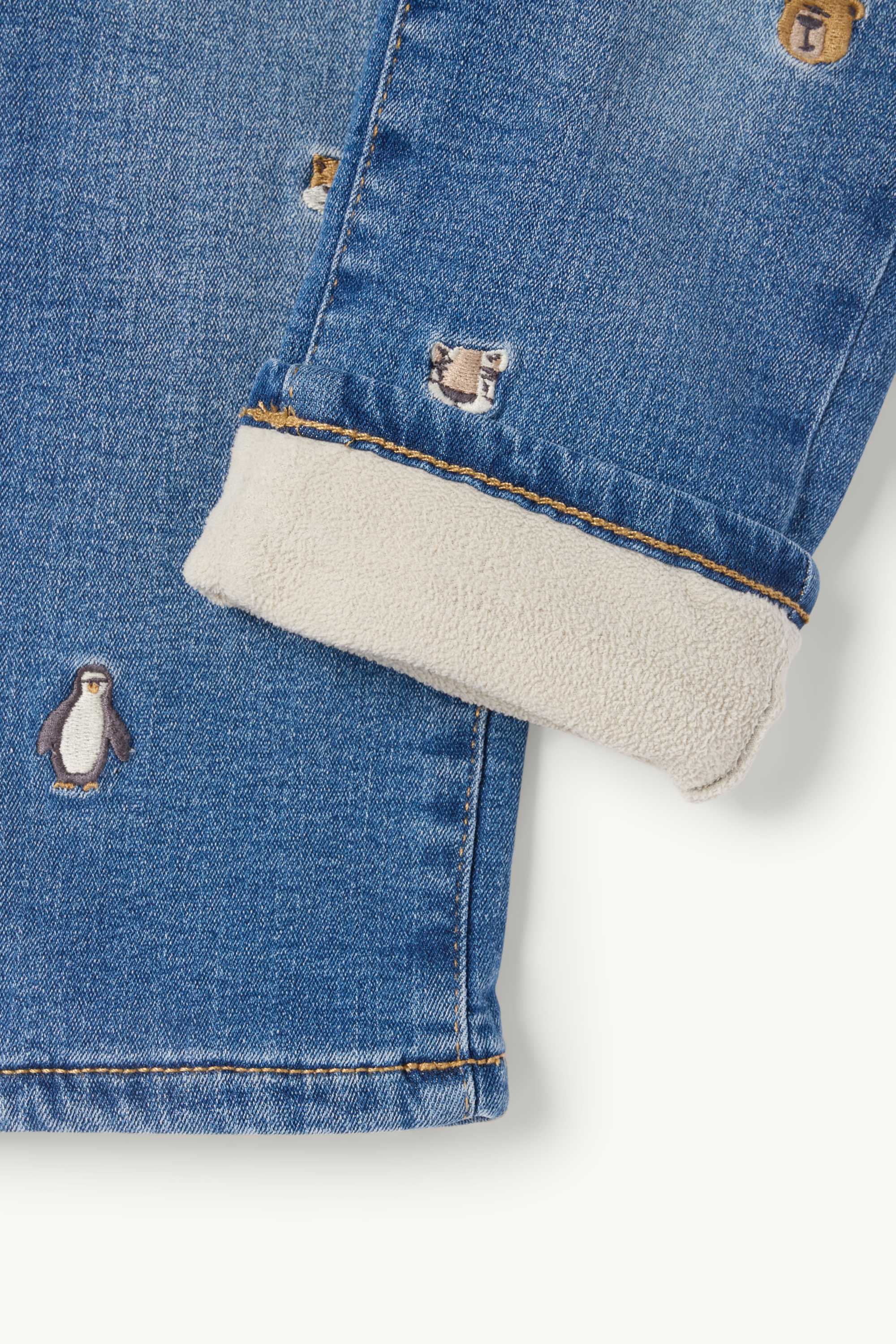 Wild animals - straight jeans - thermal jeans blue denim