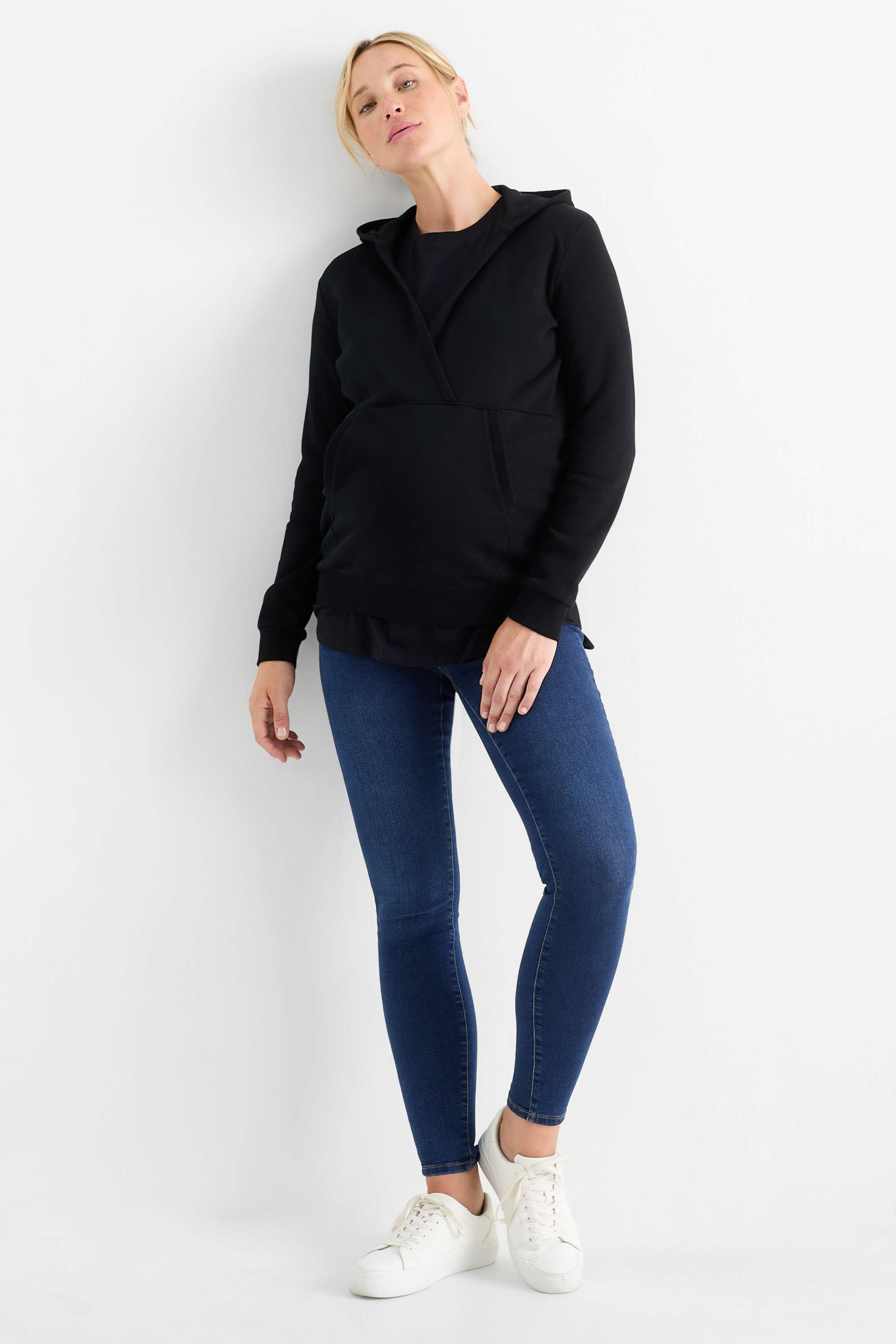 Maternity jeans - skinny jeans denim-dark blue