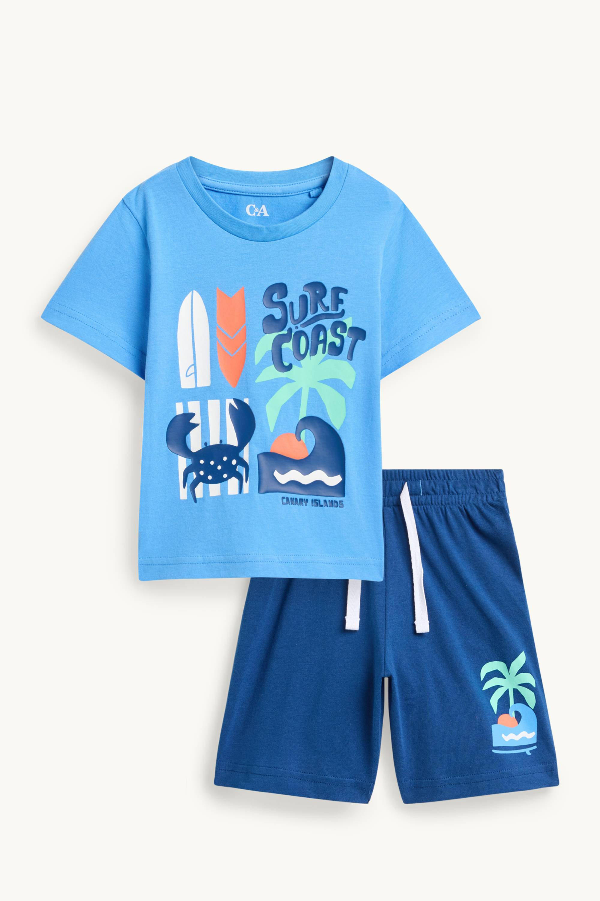 Surf and sea - short pyjamas - 2 piece blue