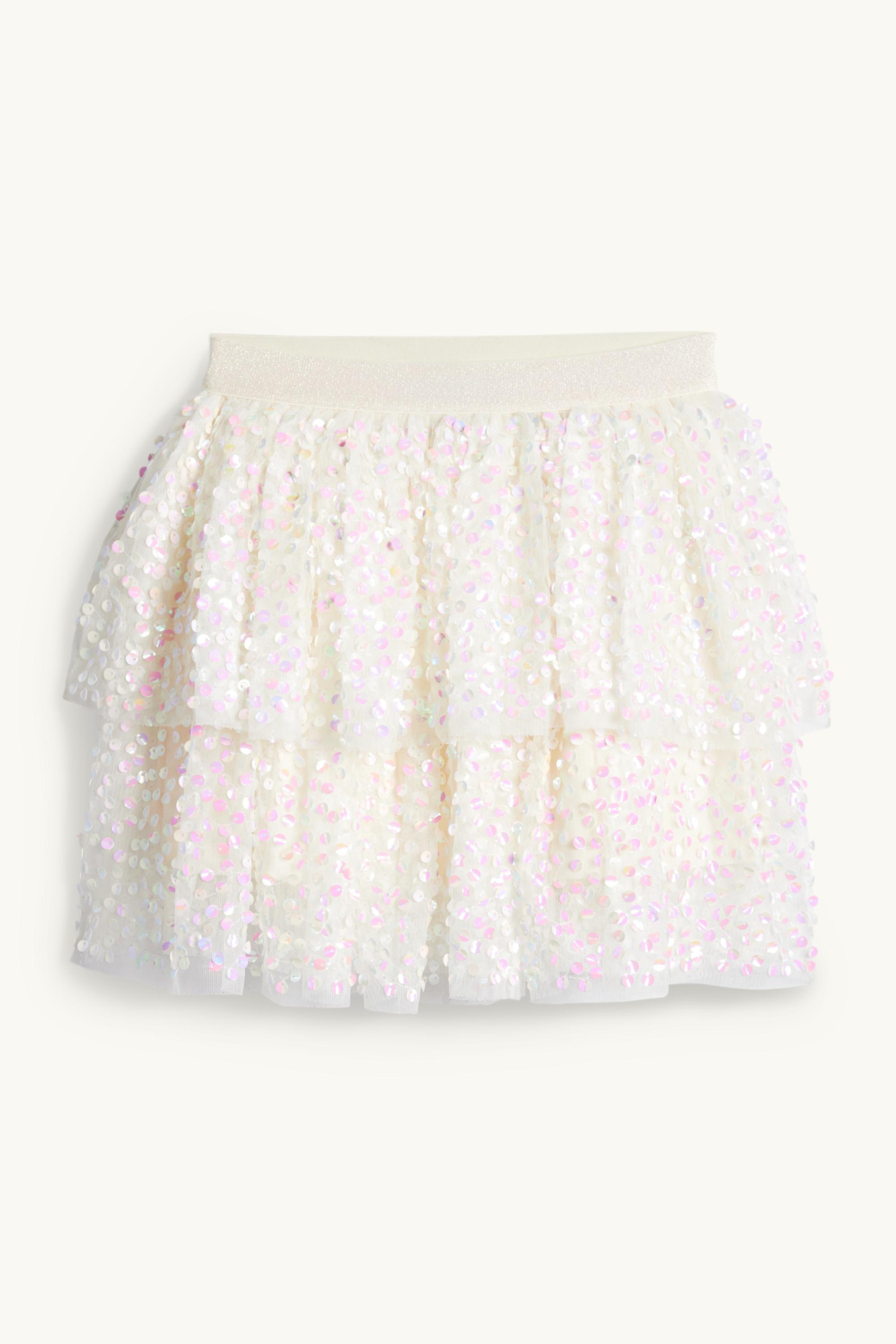 Sequin skirt cremewhite