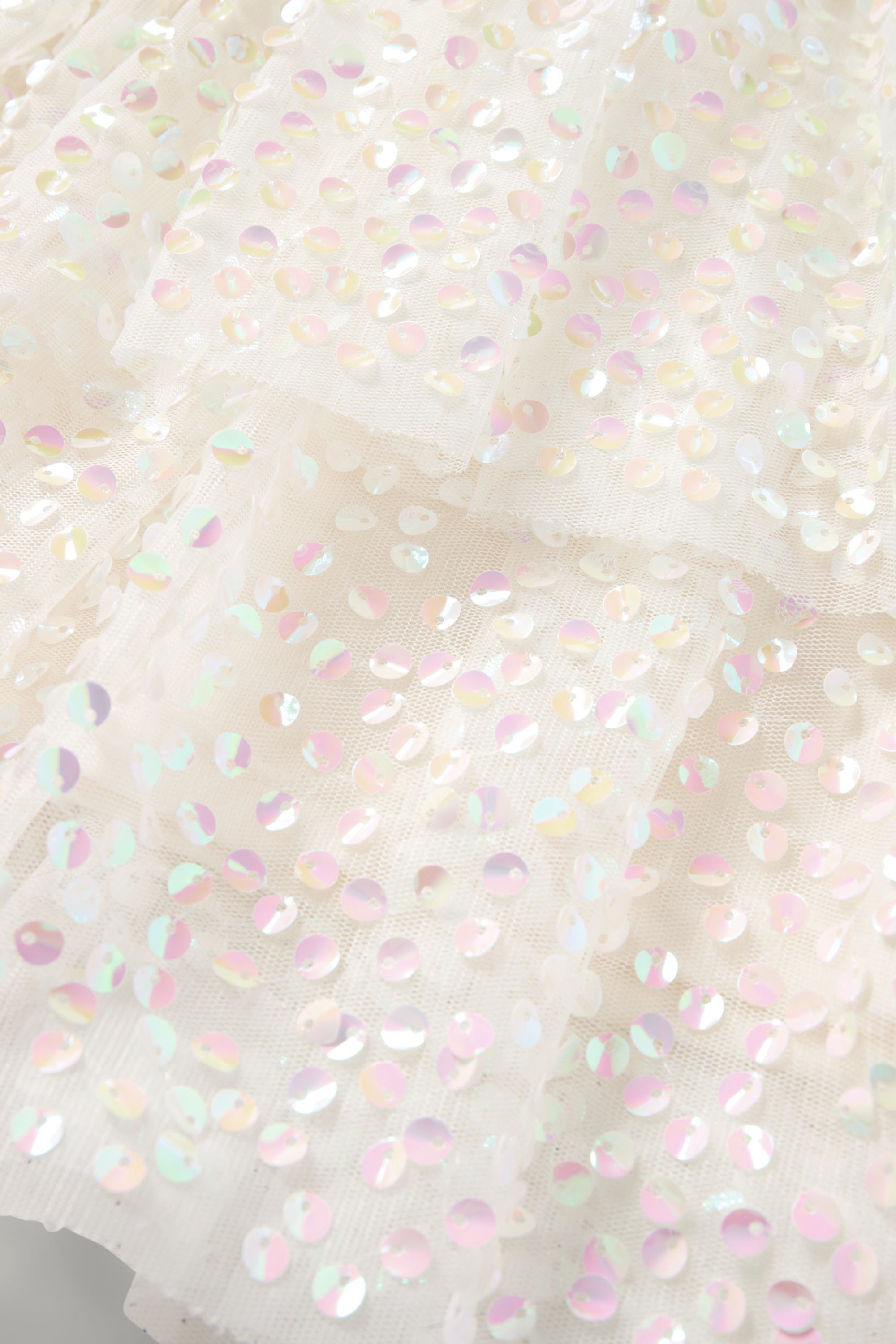 Sequin skirt cremewhite