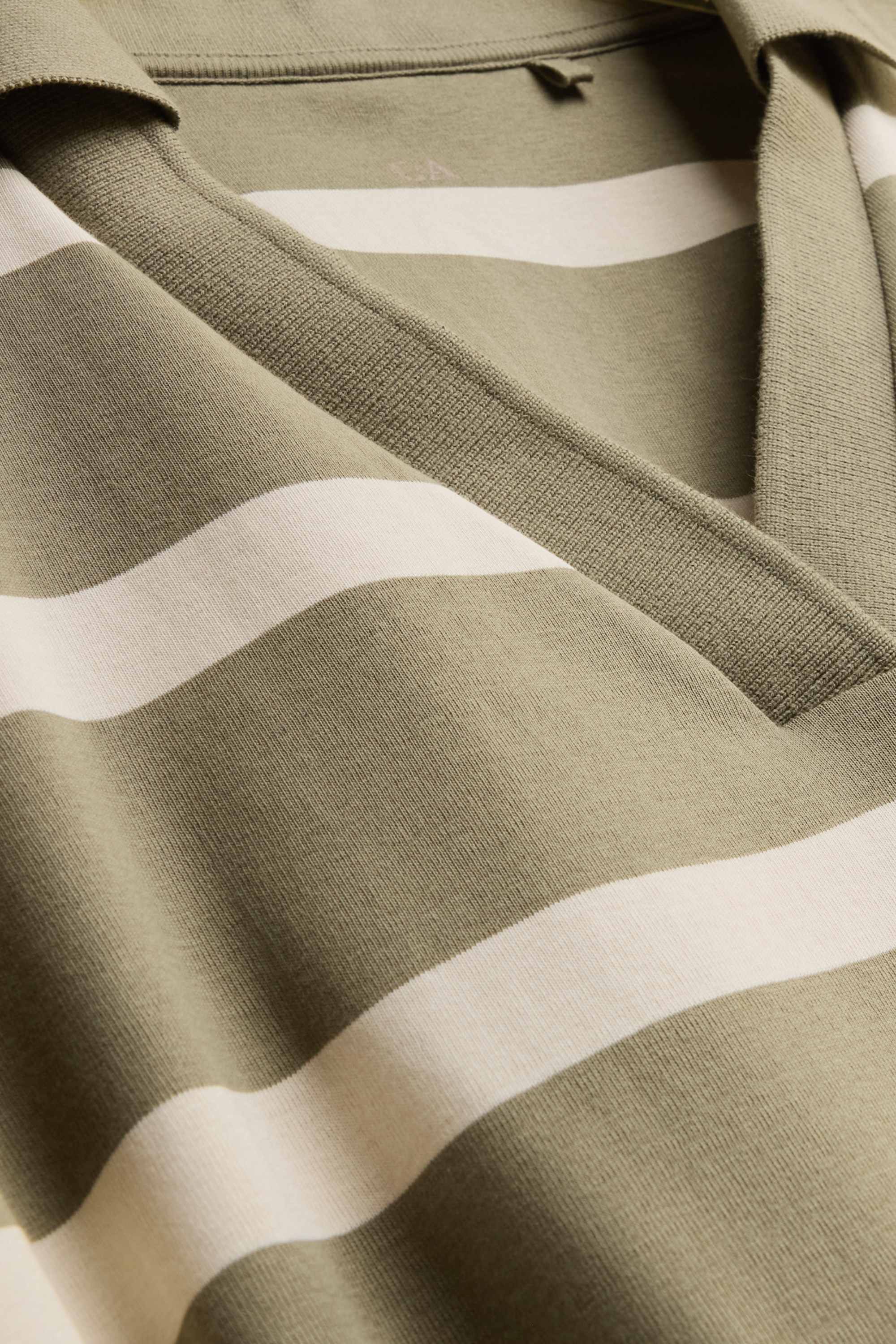 Polo shirt - regular fit - striped light green