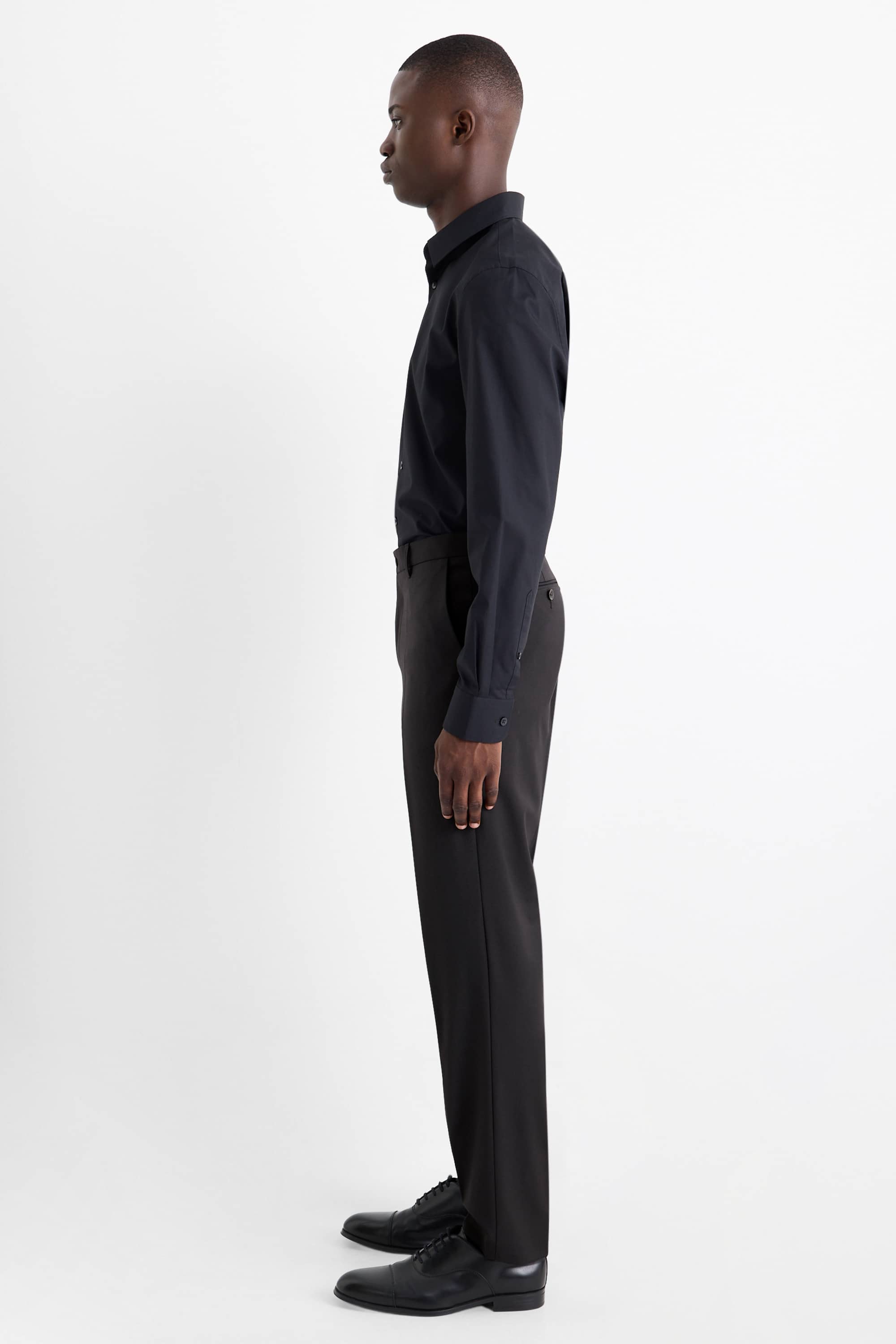 Mix & match suit trousers - regular fit - Flex - wool blend black