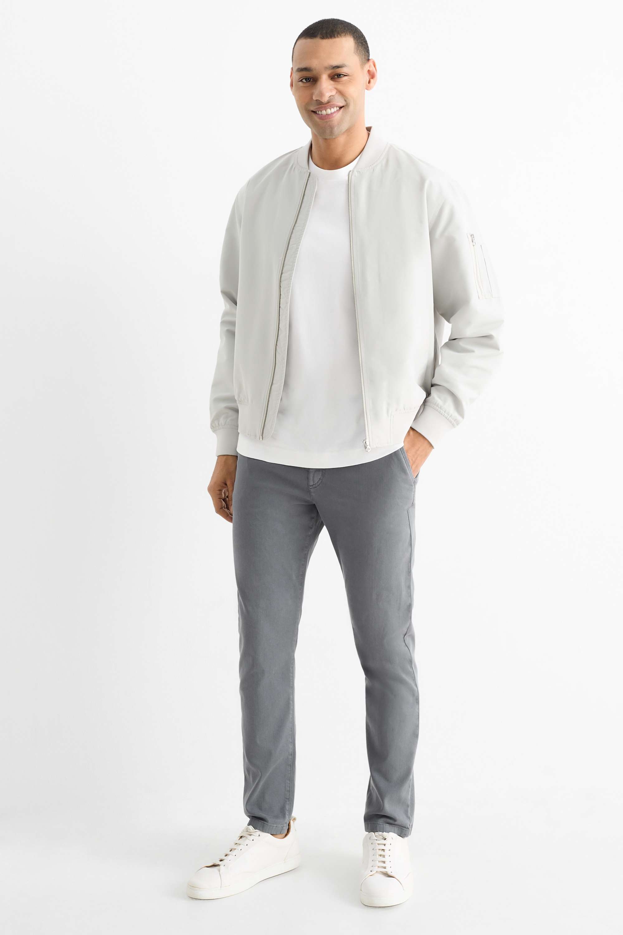 Chinos - slim fit gray