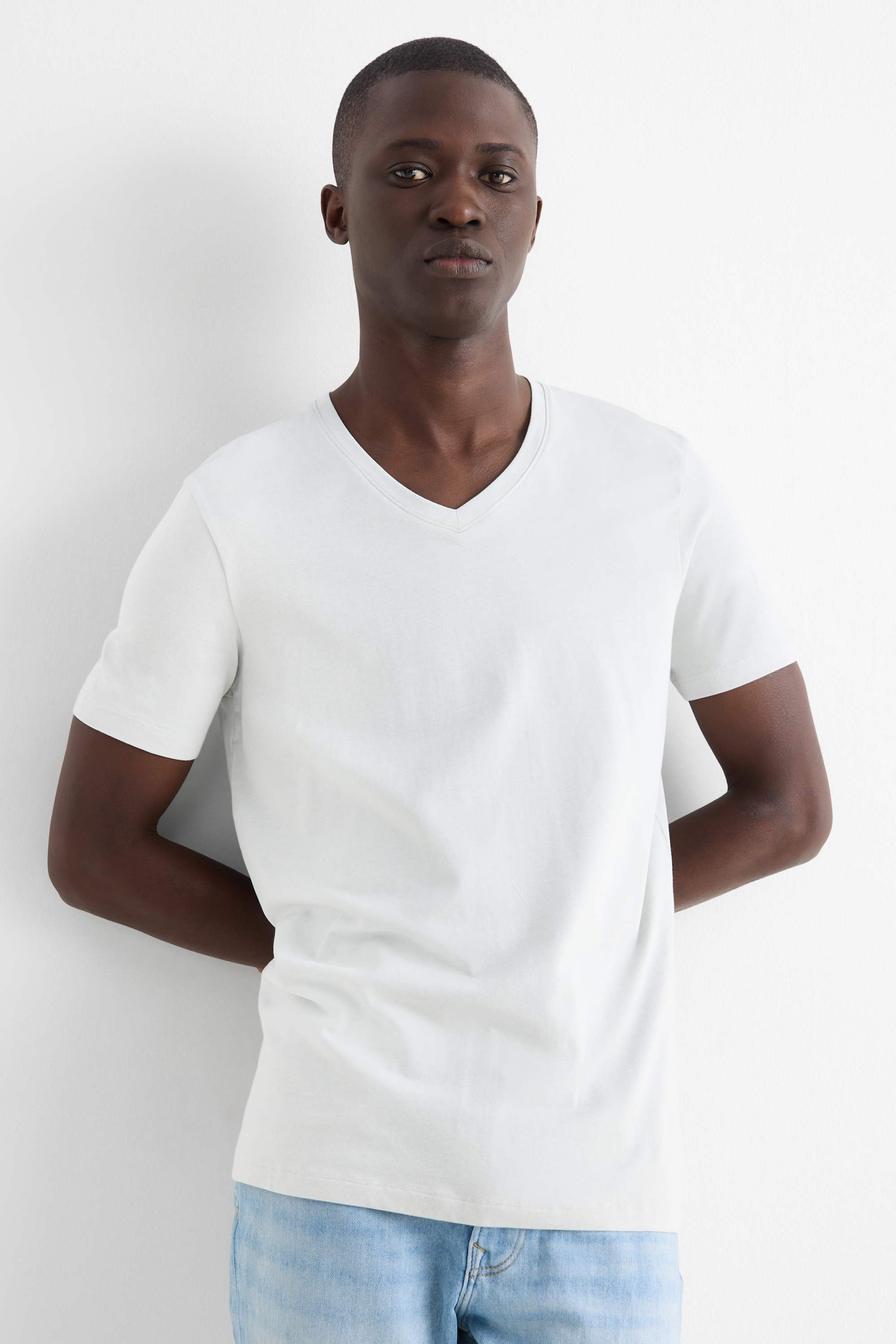 T-shirt - slim fit - Flex light gray