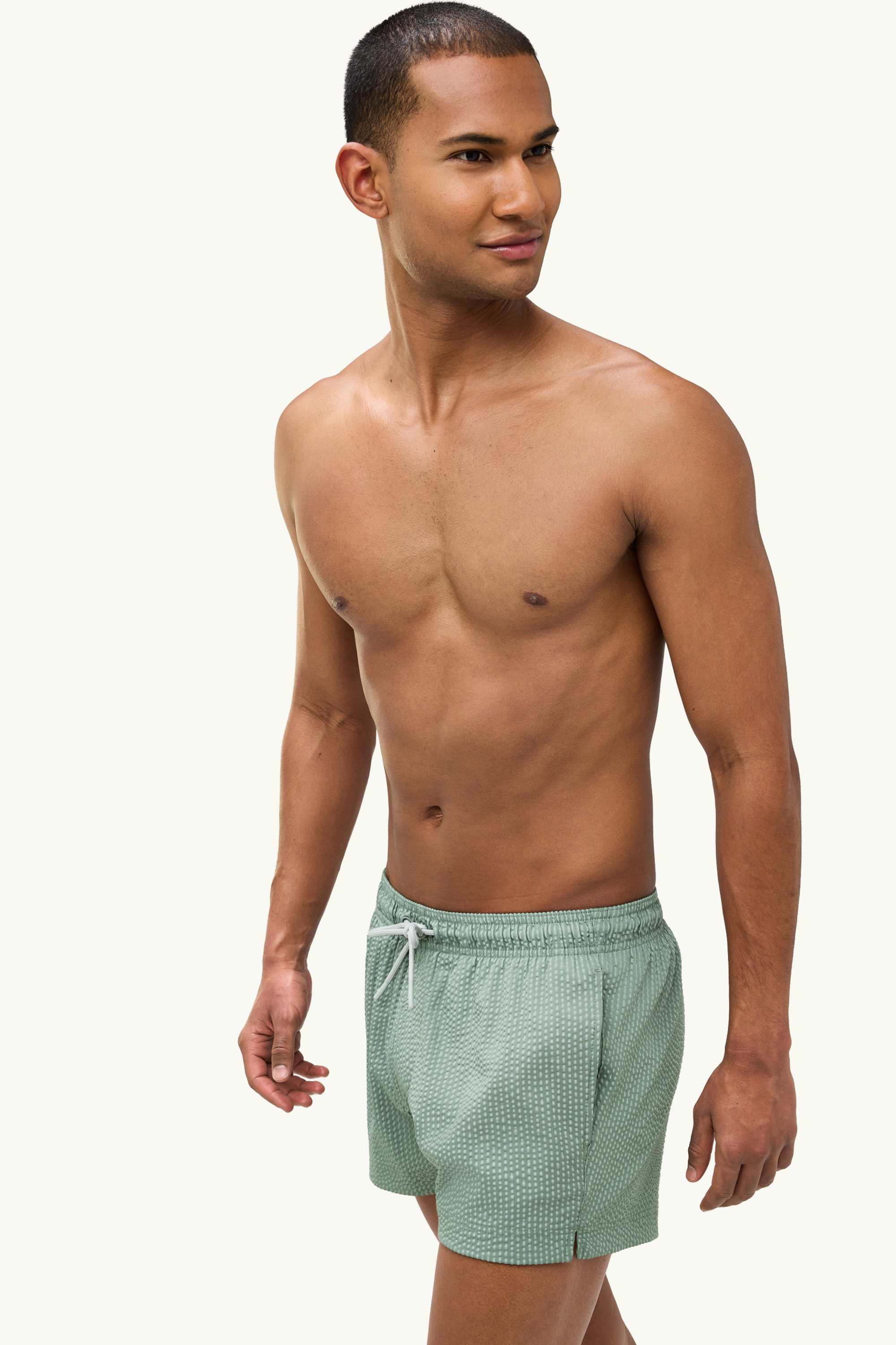 Swim shorts - textured light green