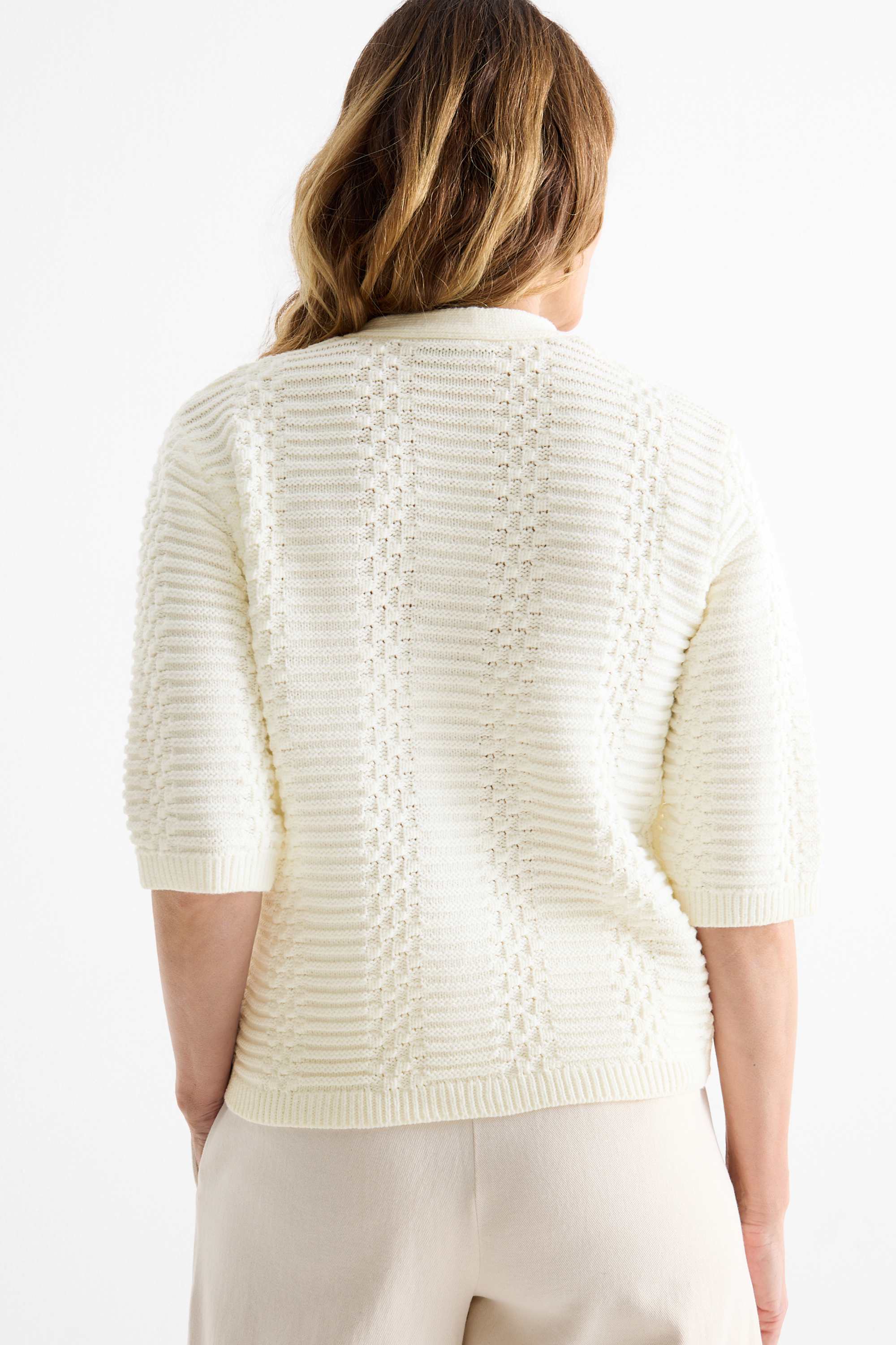 Cardigan - textured white