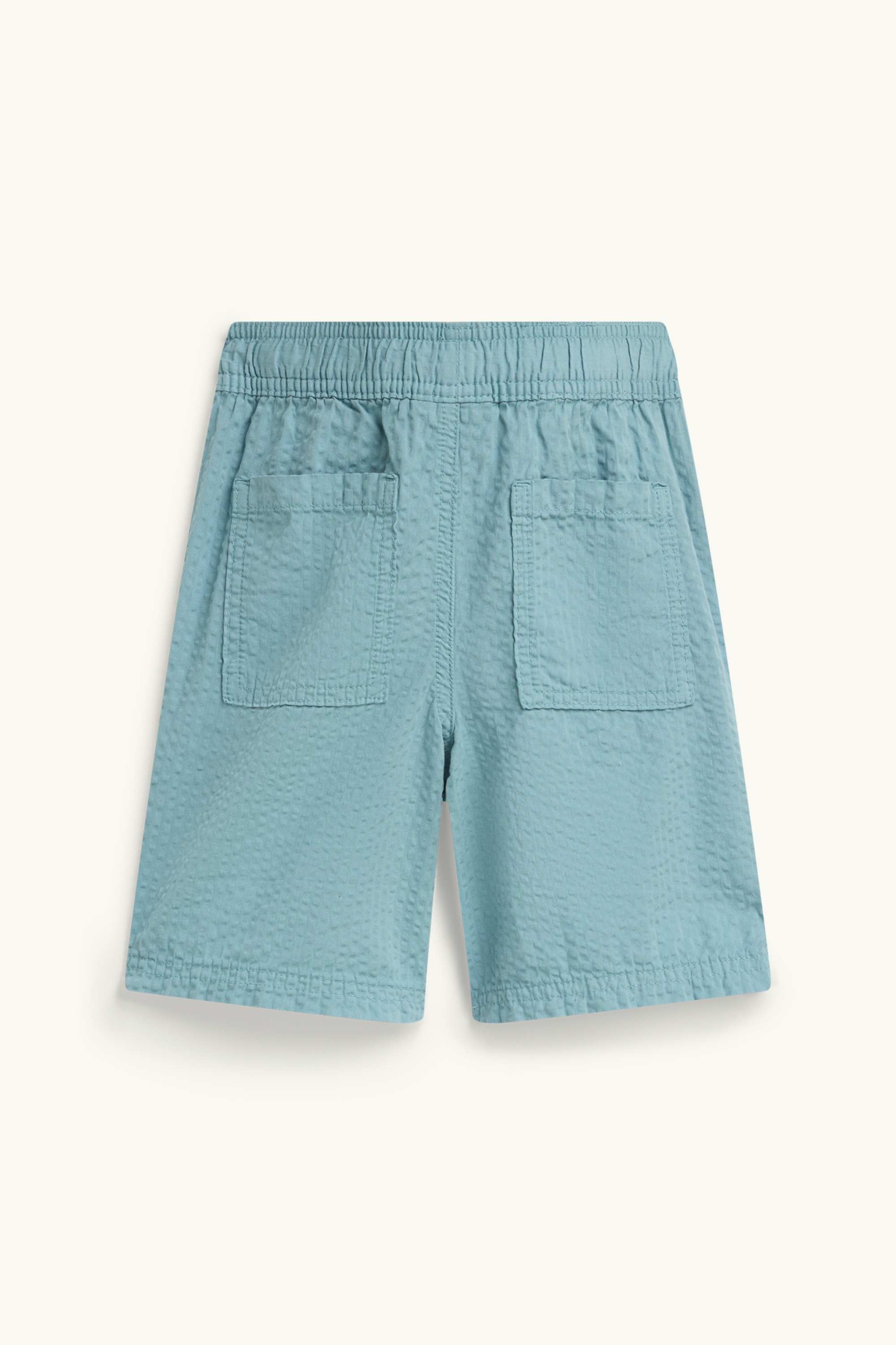 Bermuda shorts - textured light blue