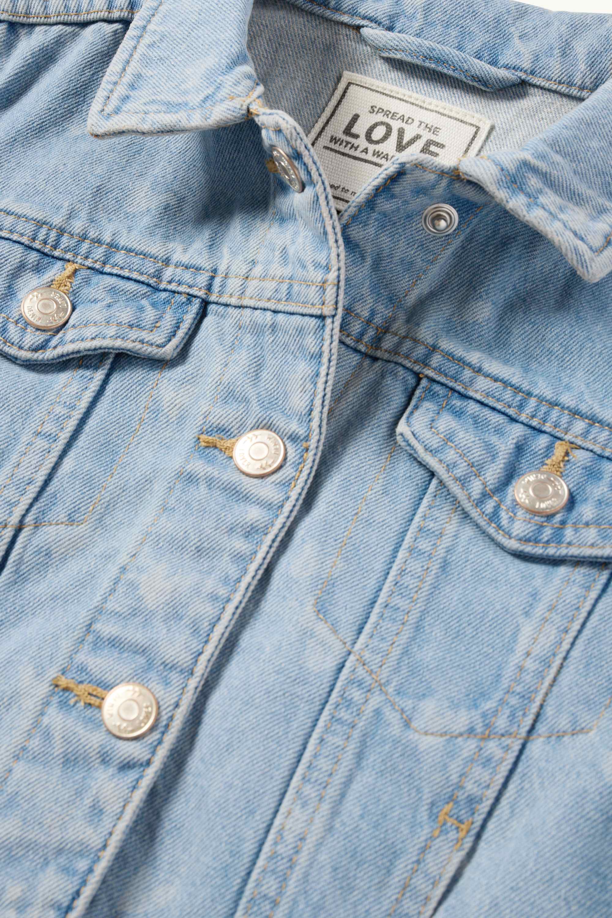 Heart - denim jacket light blue