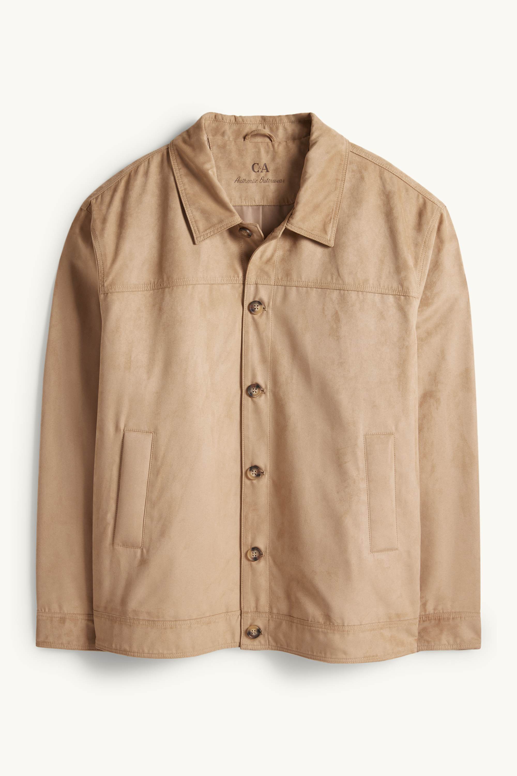 Jacket - faux suede light brown