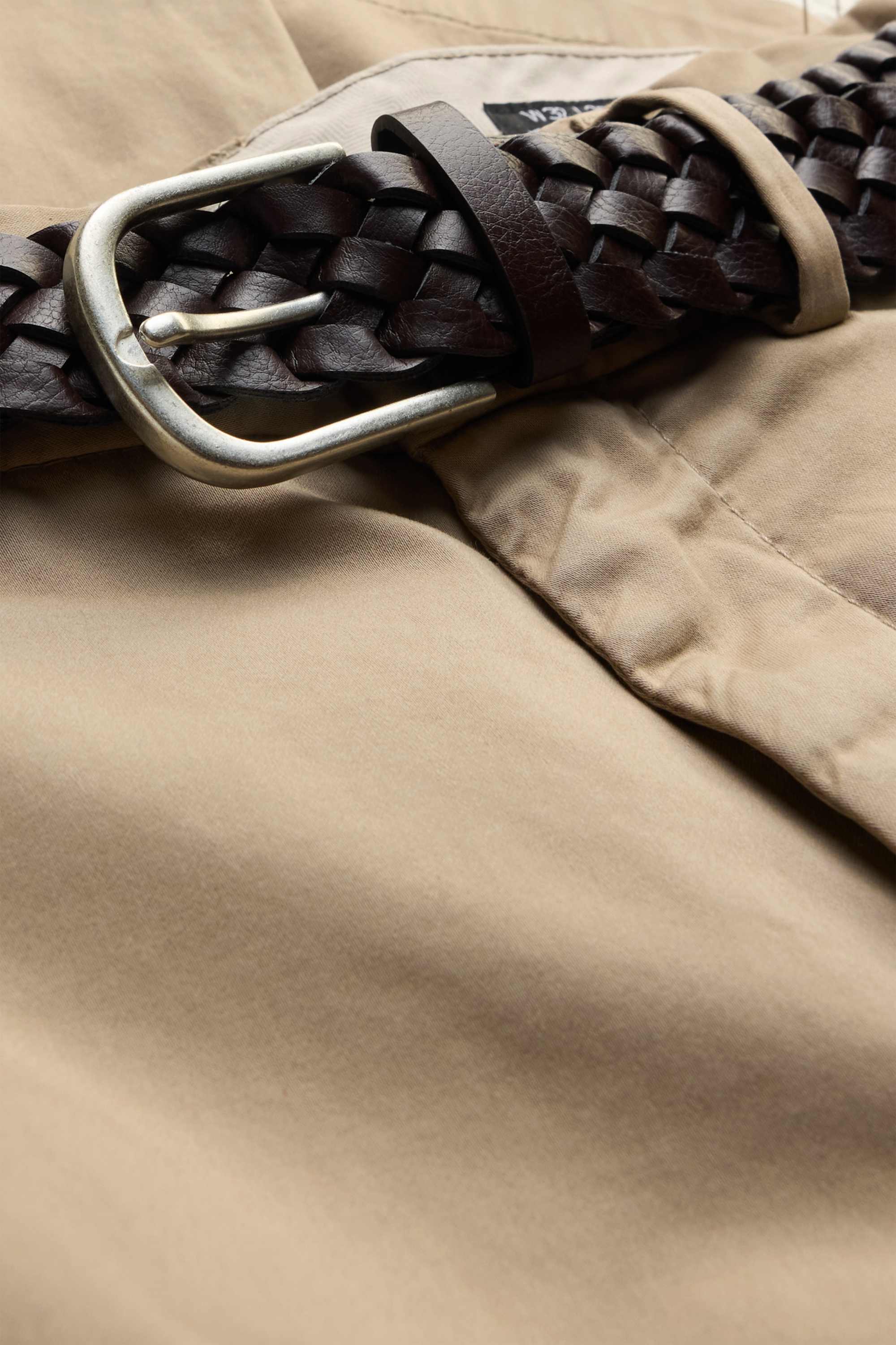 Chinos with belt beige (1)
