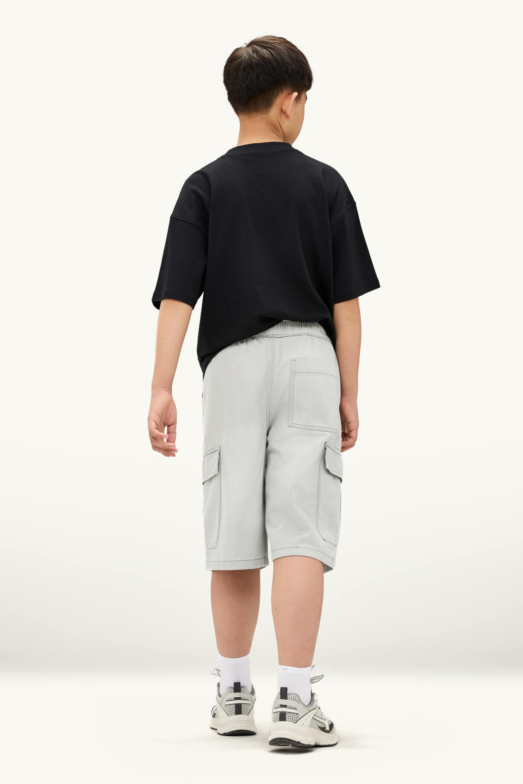 Denim Bermuda shorts light gray