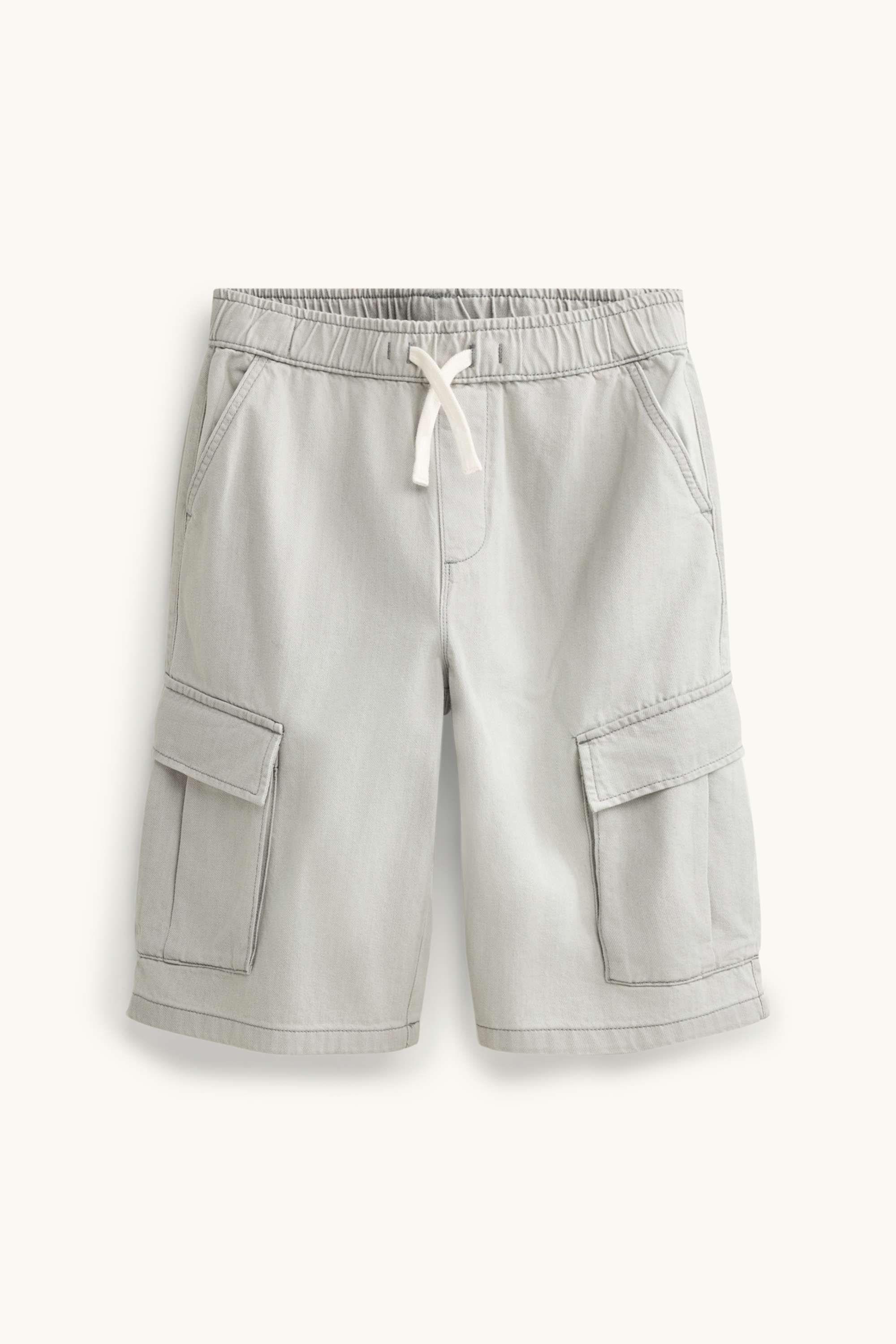 Denim Bermuda shorts light gray