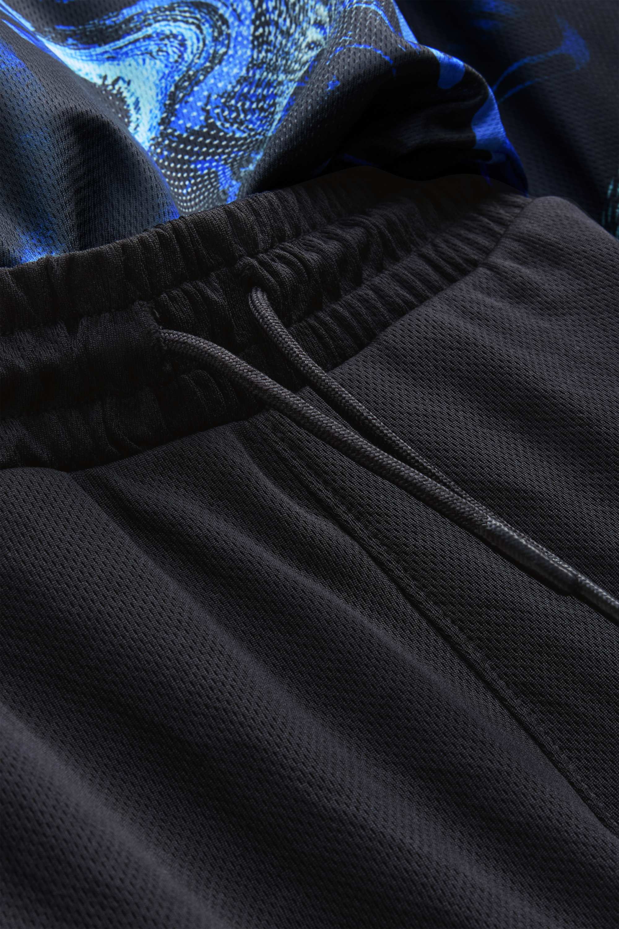 Set - short sleeve T-shirt and shorts - 2 piece blue / black