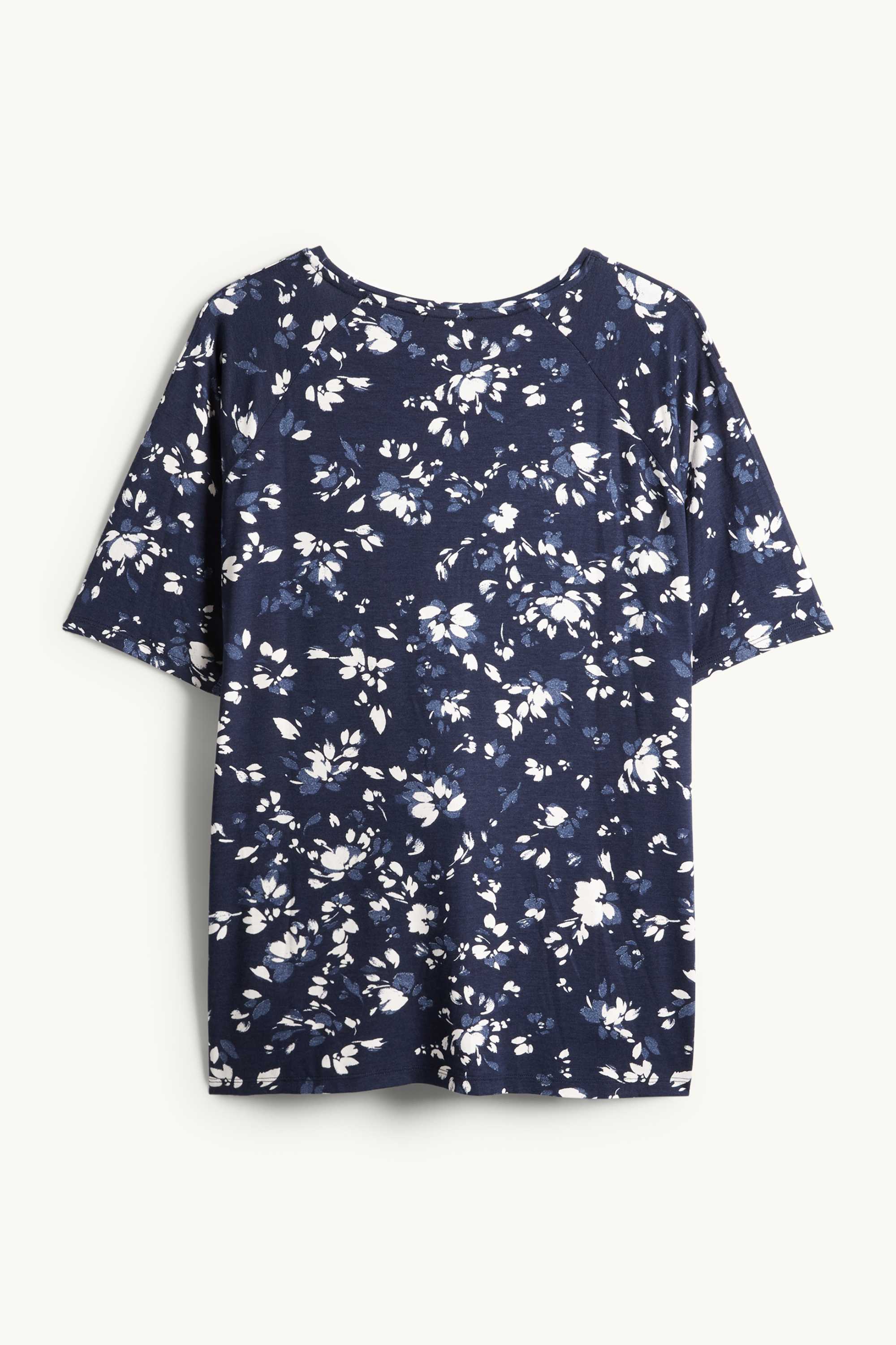T-shirt - floral dark blue