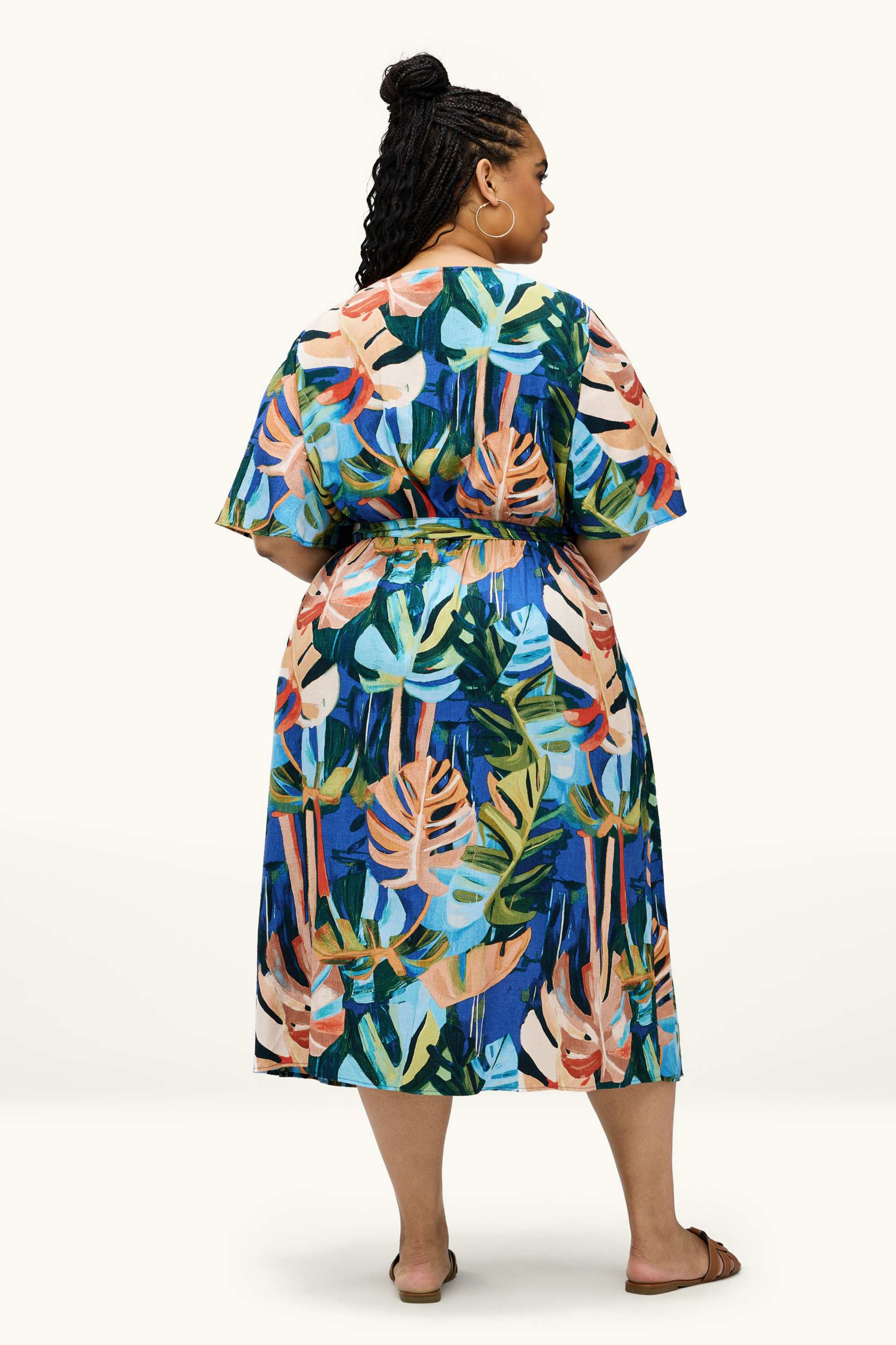 A-line dress - patterned multicoloured