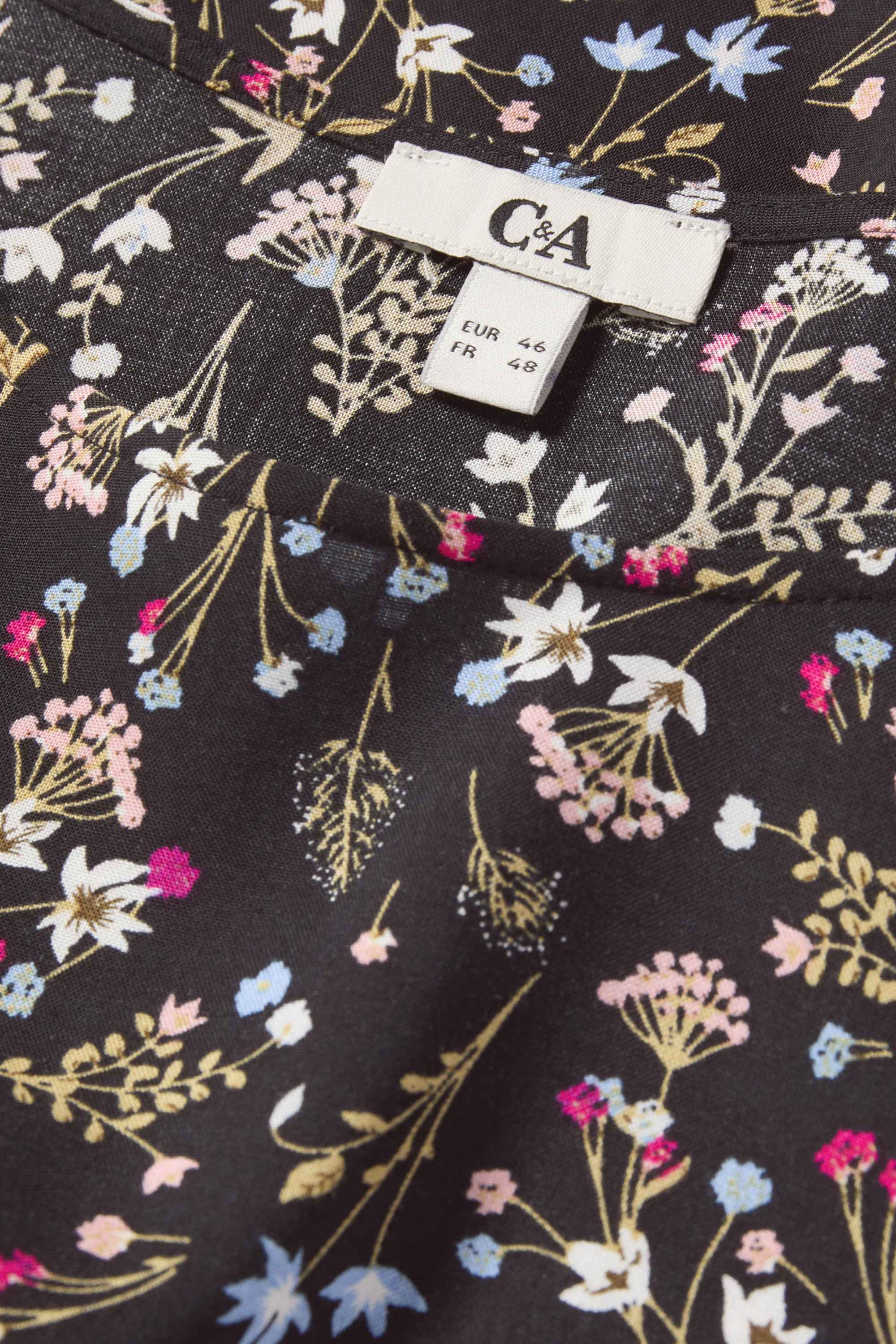 Blouse - floral black