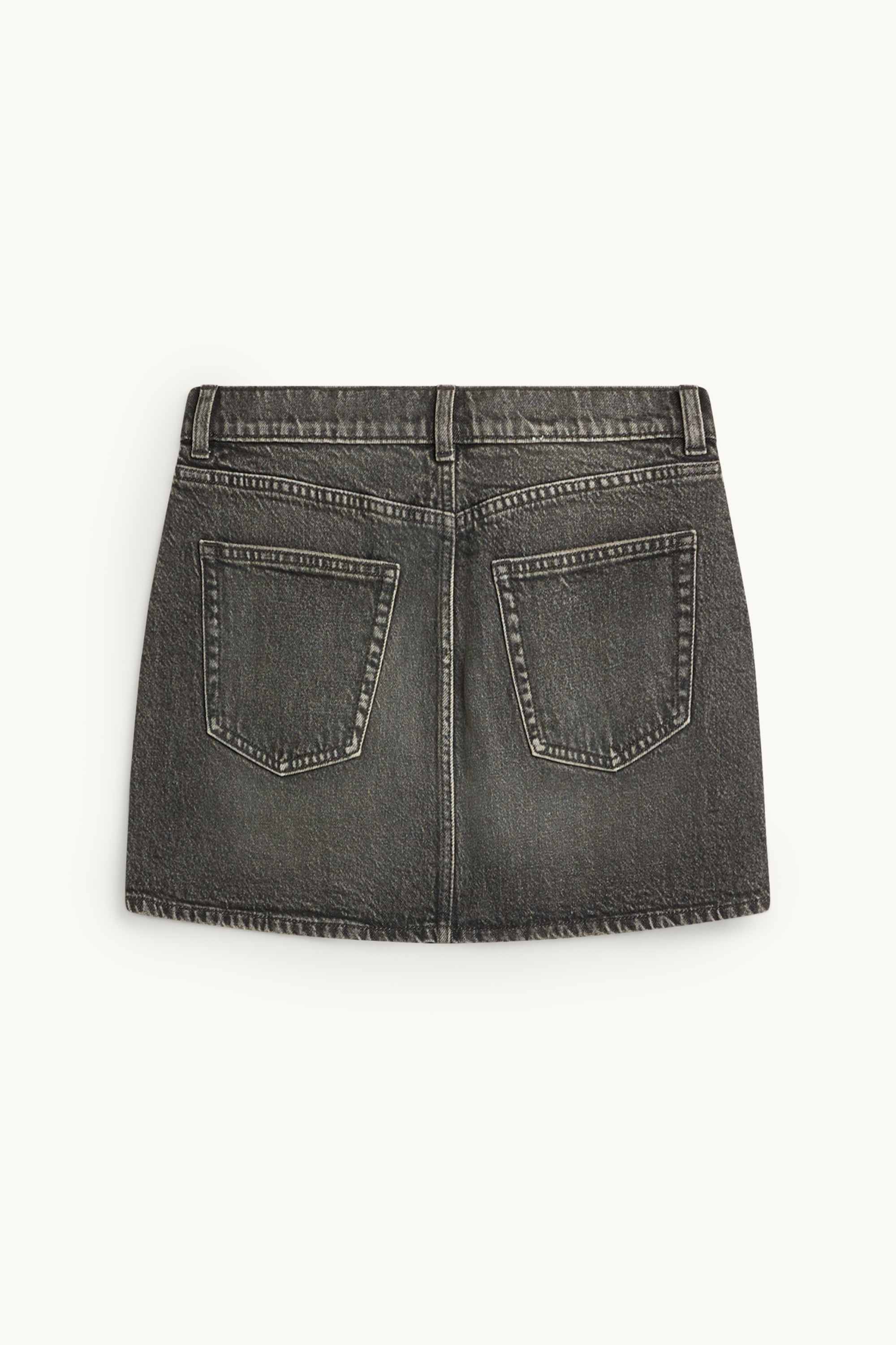 Denim miniskirt dark gray