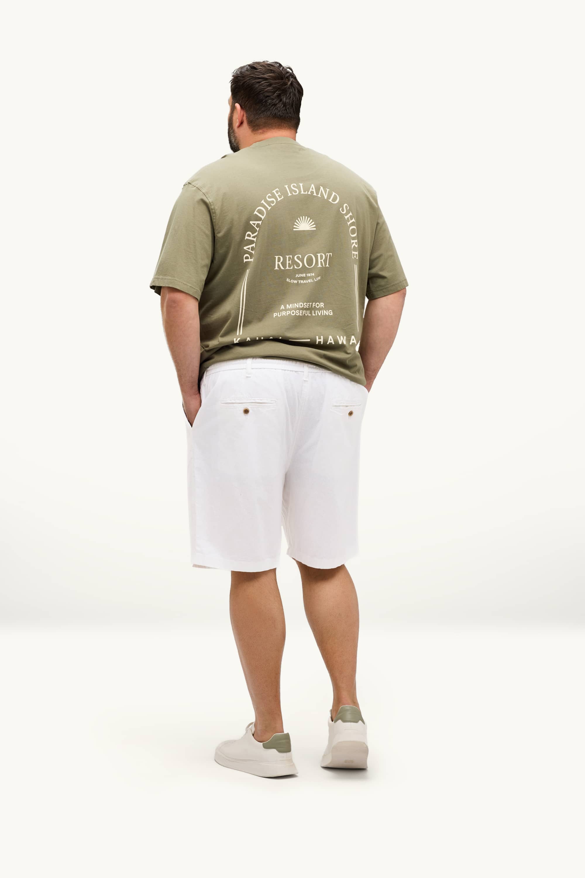 Shorts - linen blend white