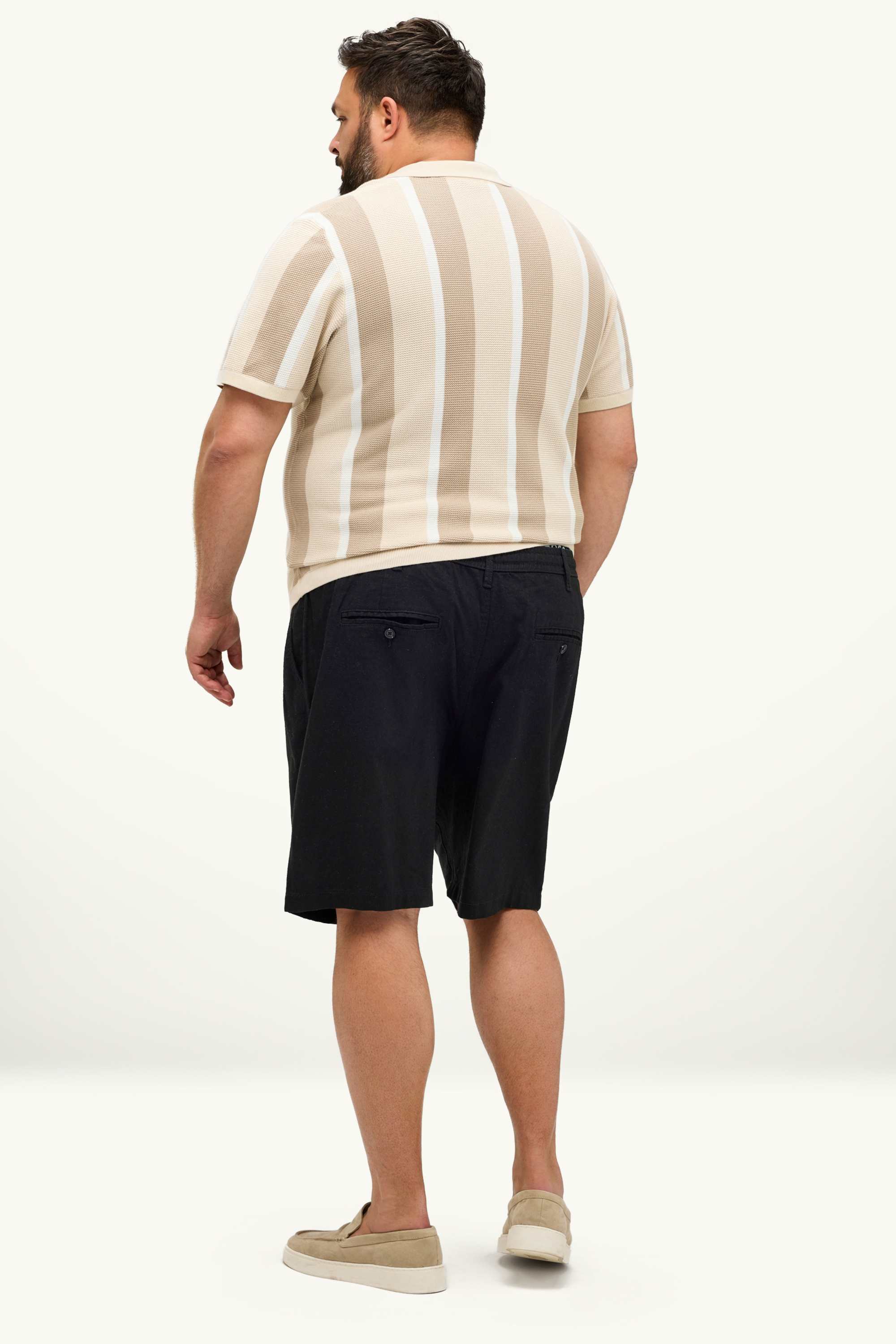 Shorts - linen blend black