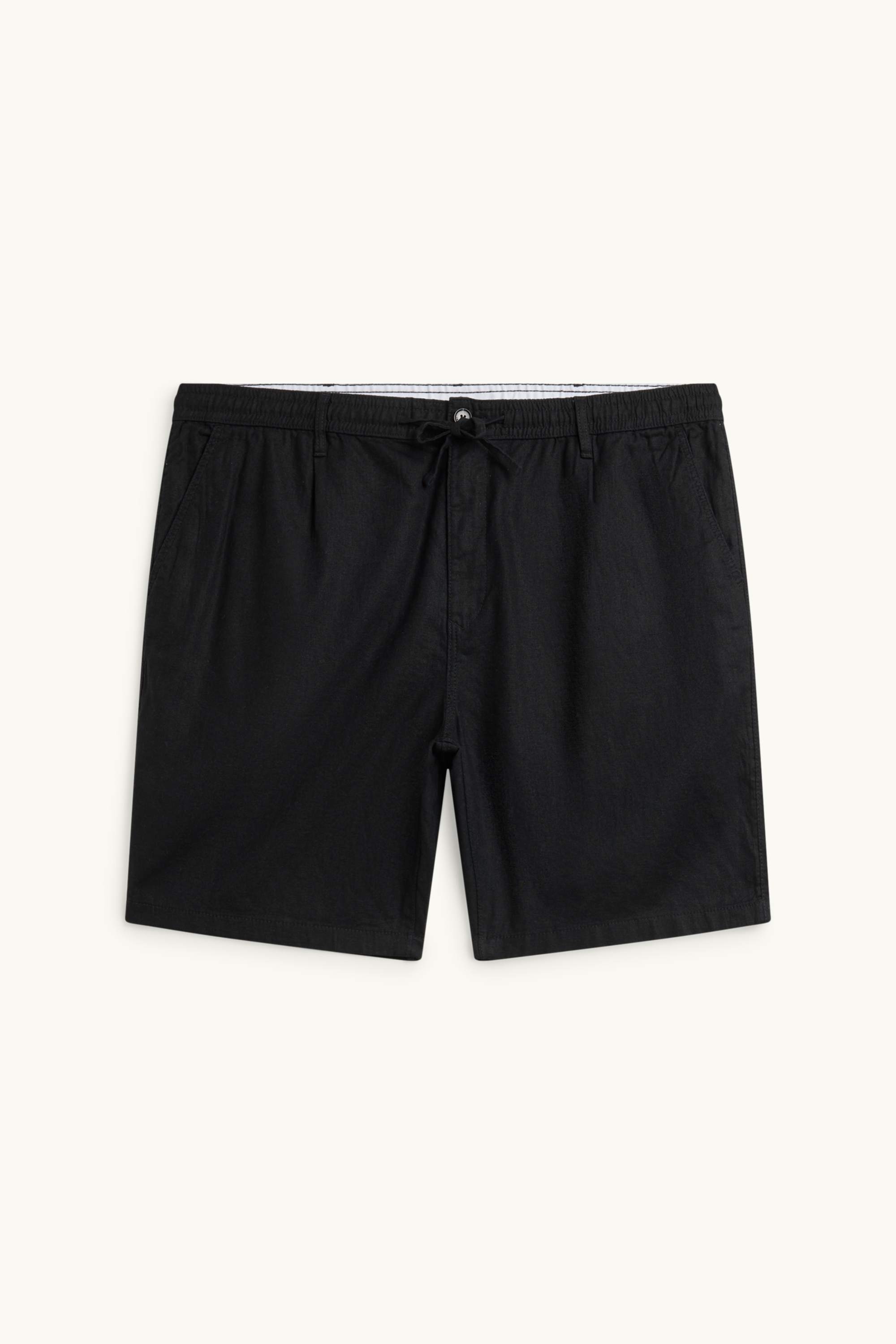 Shorts - linen blend black