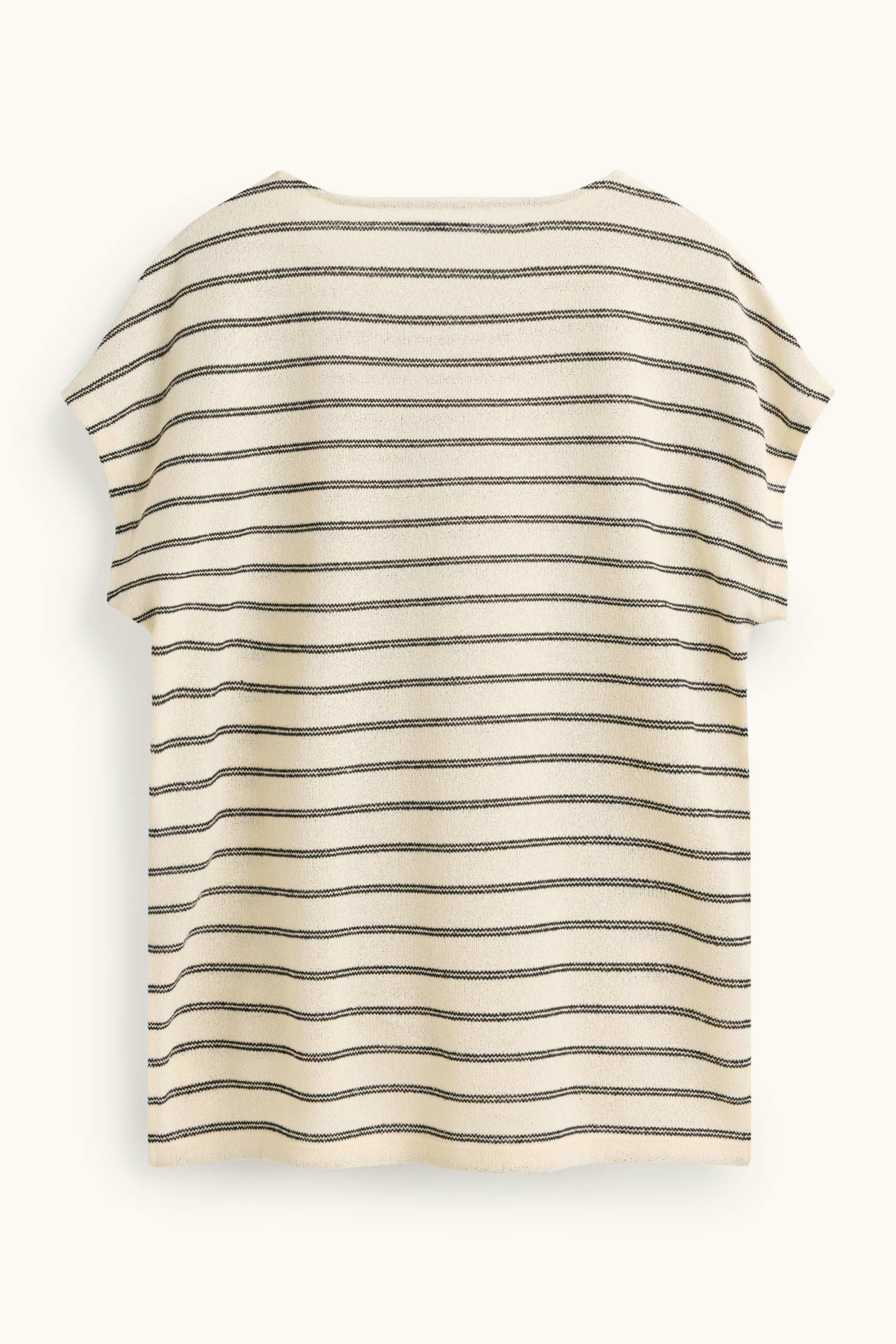 T-shirt - regular fit - striped cremewhite