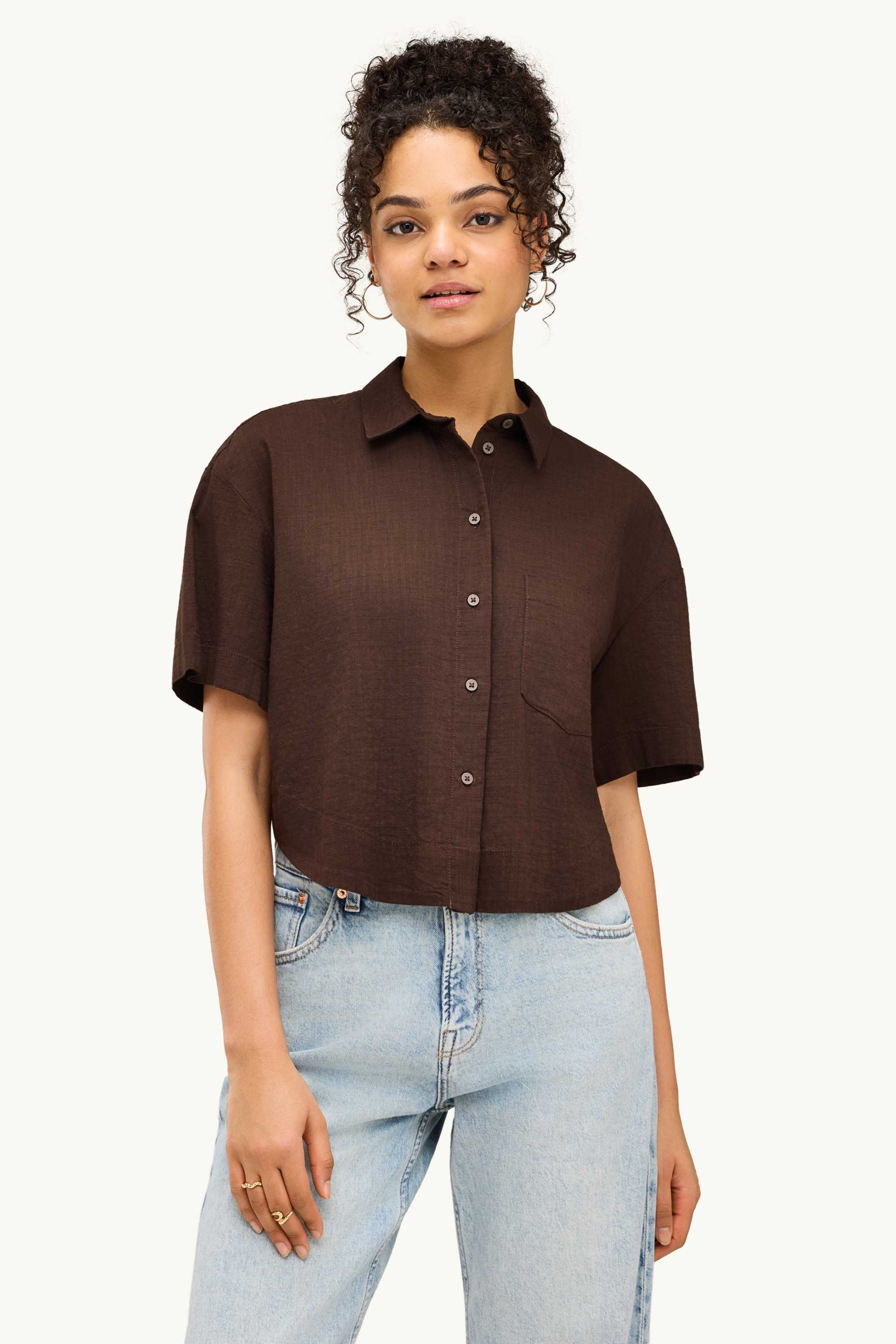 Shirt blouse brown