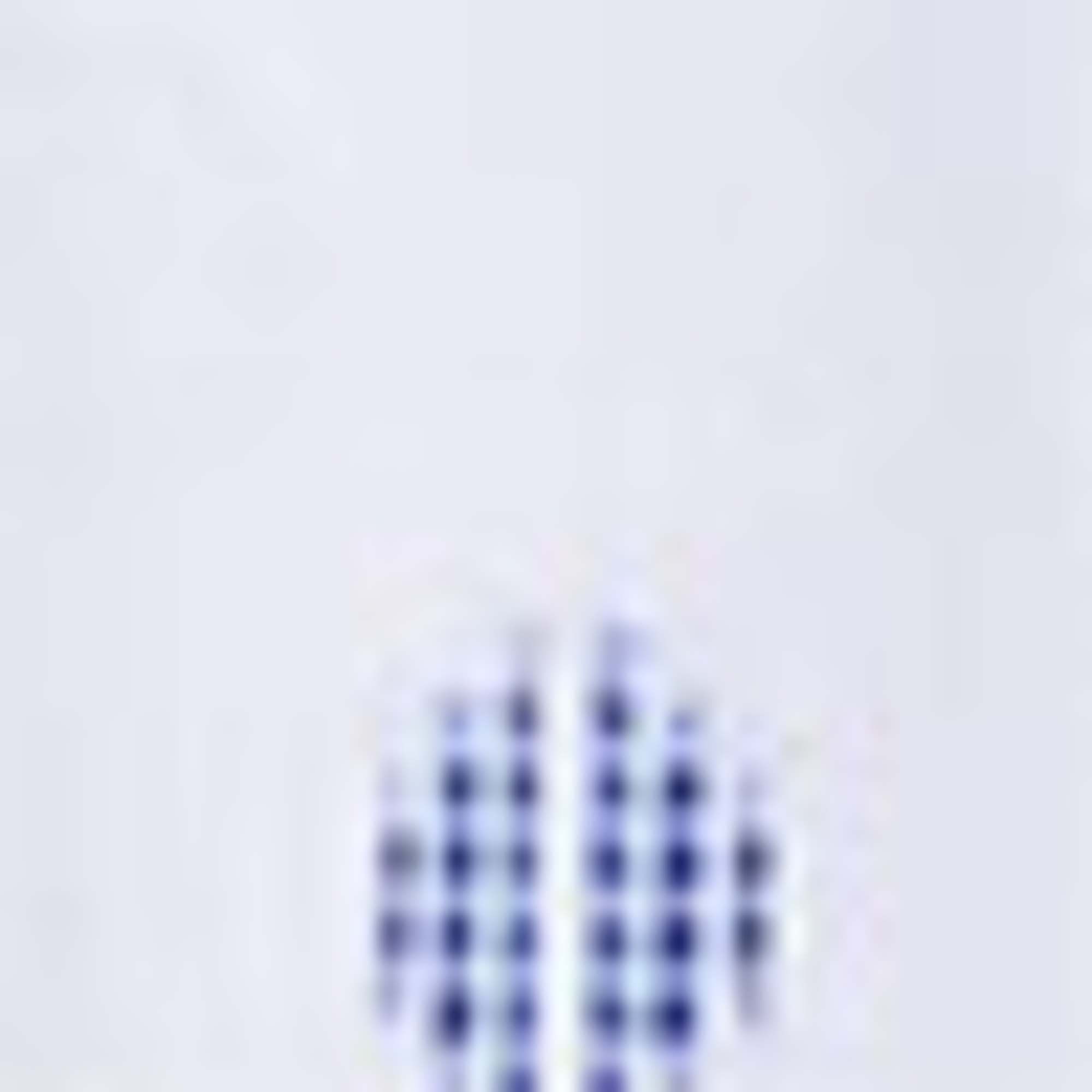 A-line dress - polka dot white / blue