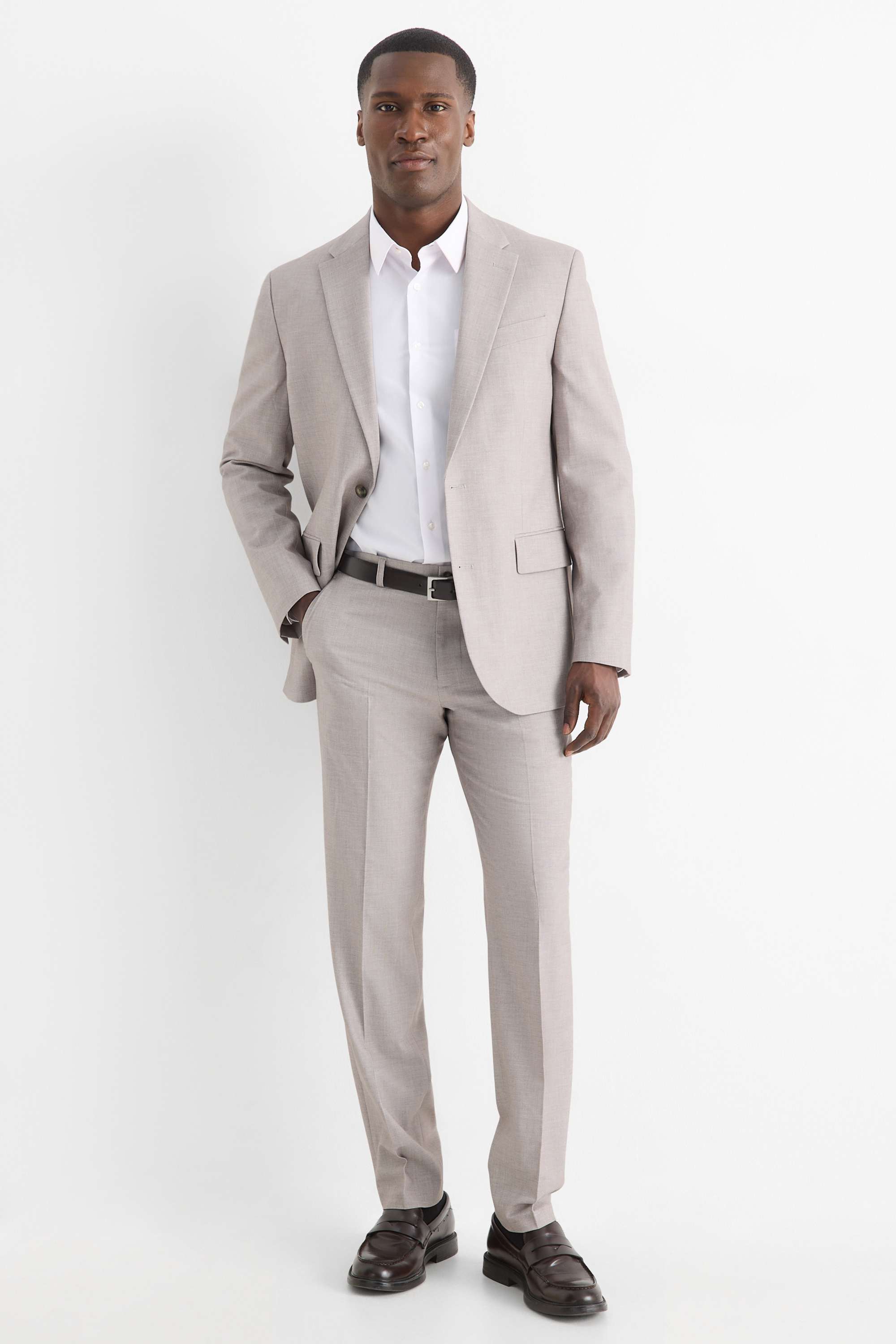 Mix & match suit trousers - regular fit - Flex beige